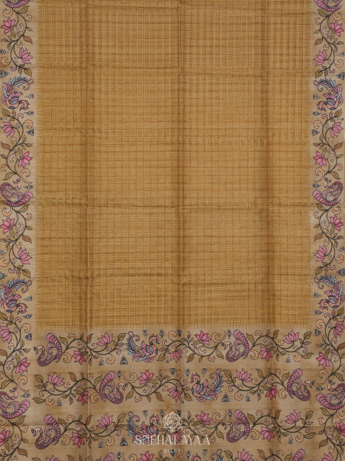 Yellow Tussar Saree