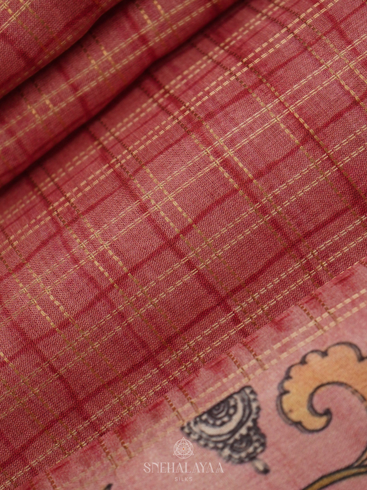 Pink Tussar Saree