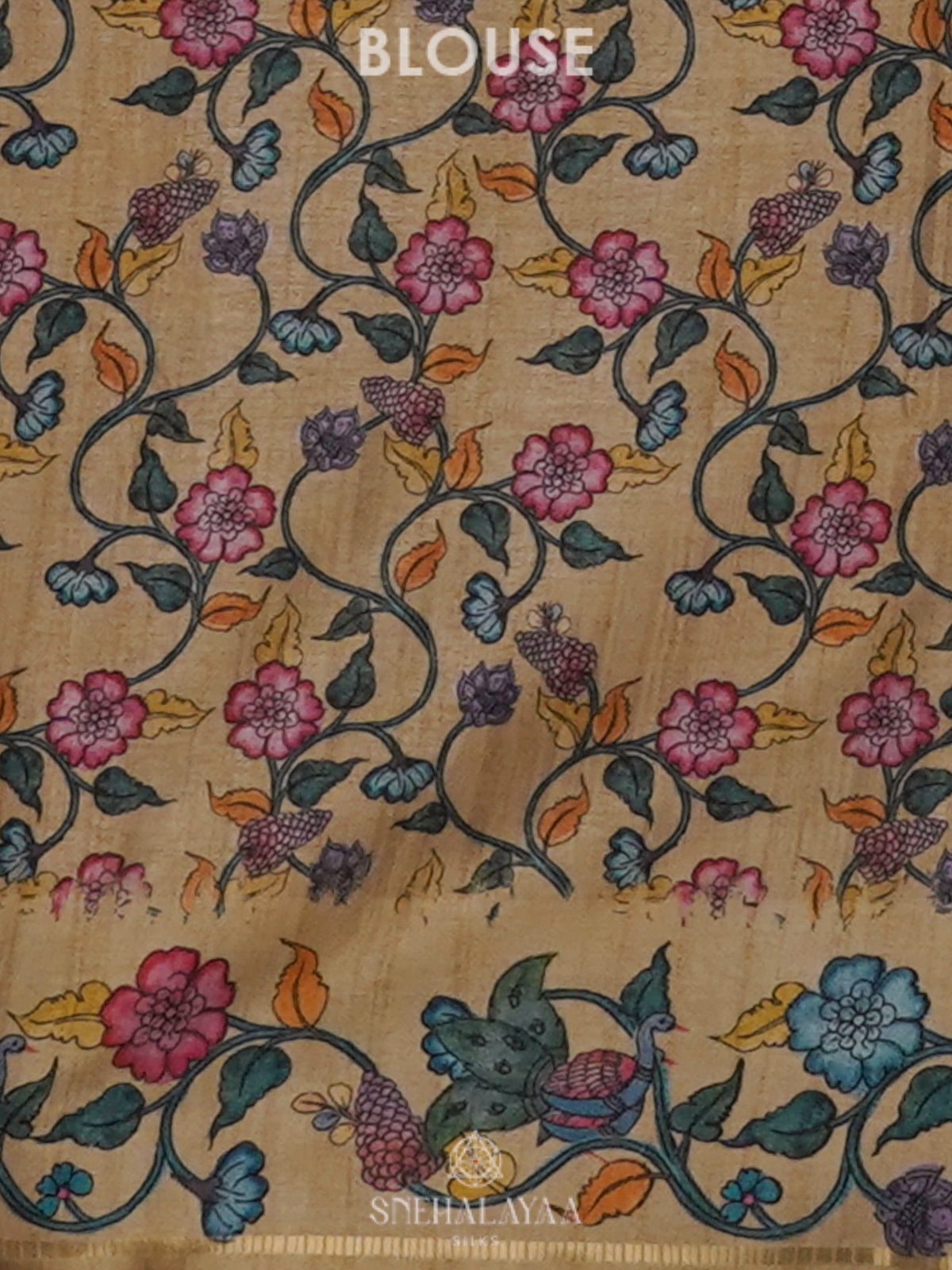 Magenta Tussar Saree