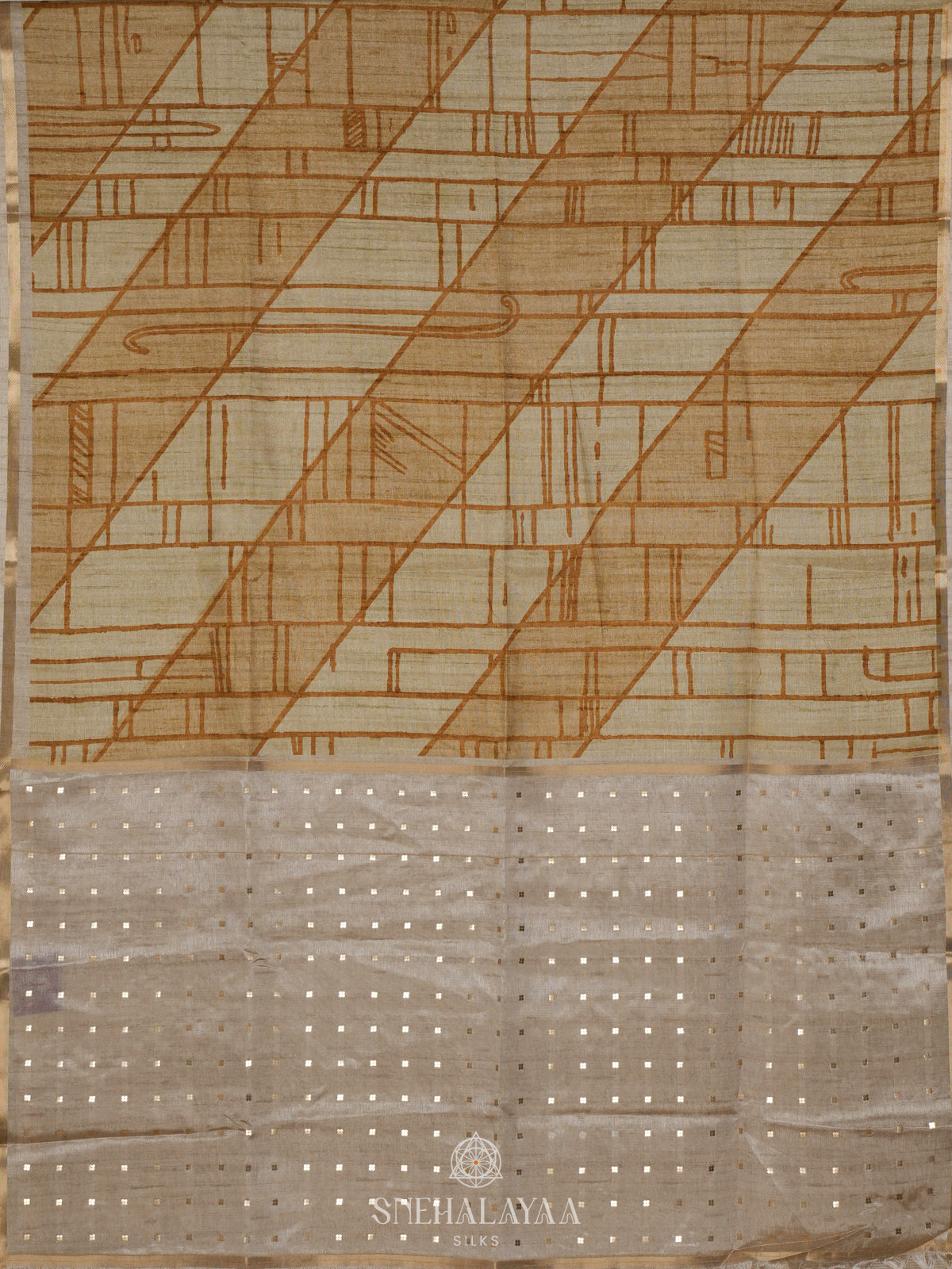 Sandal Tussar Saree