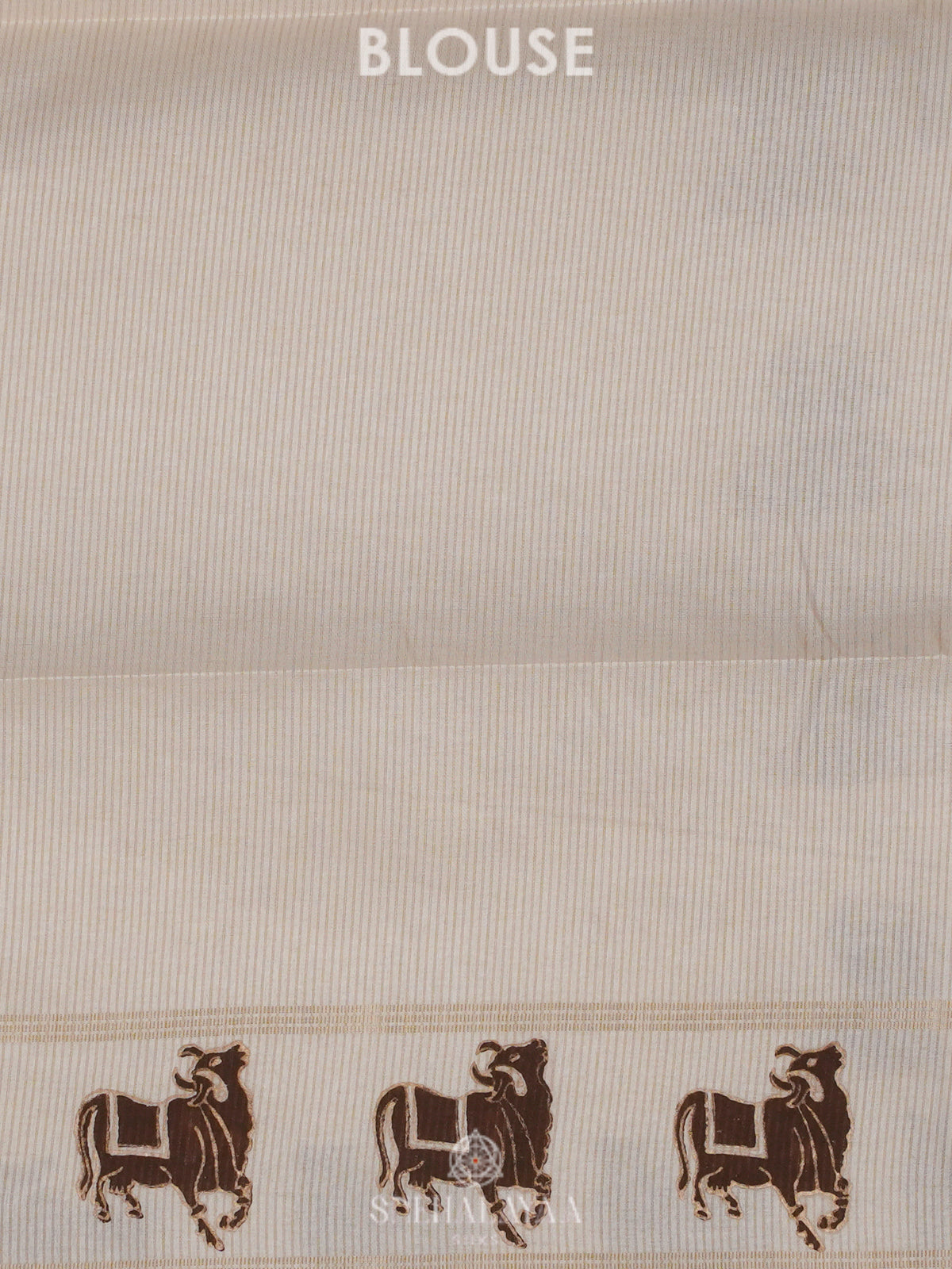 Beige Tussar Saree