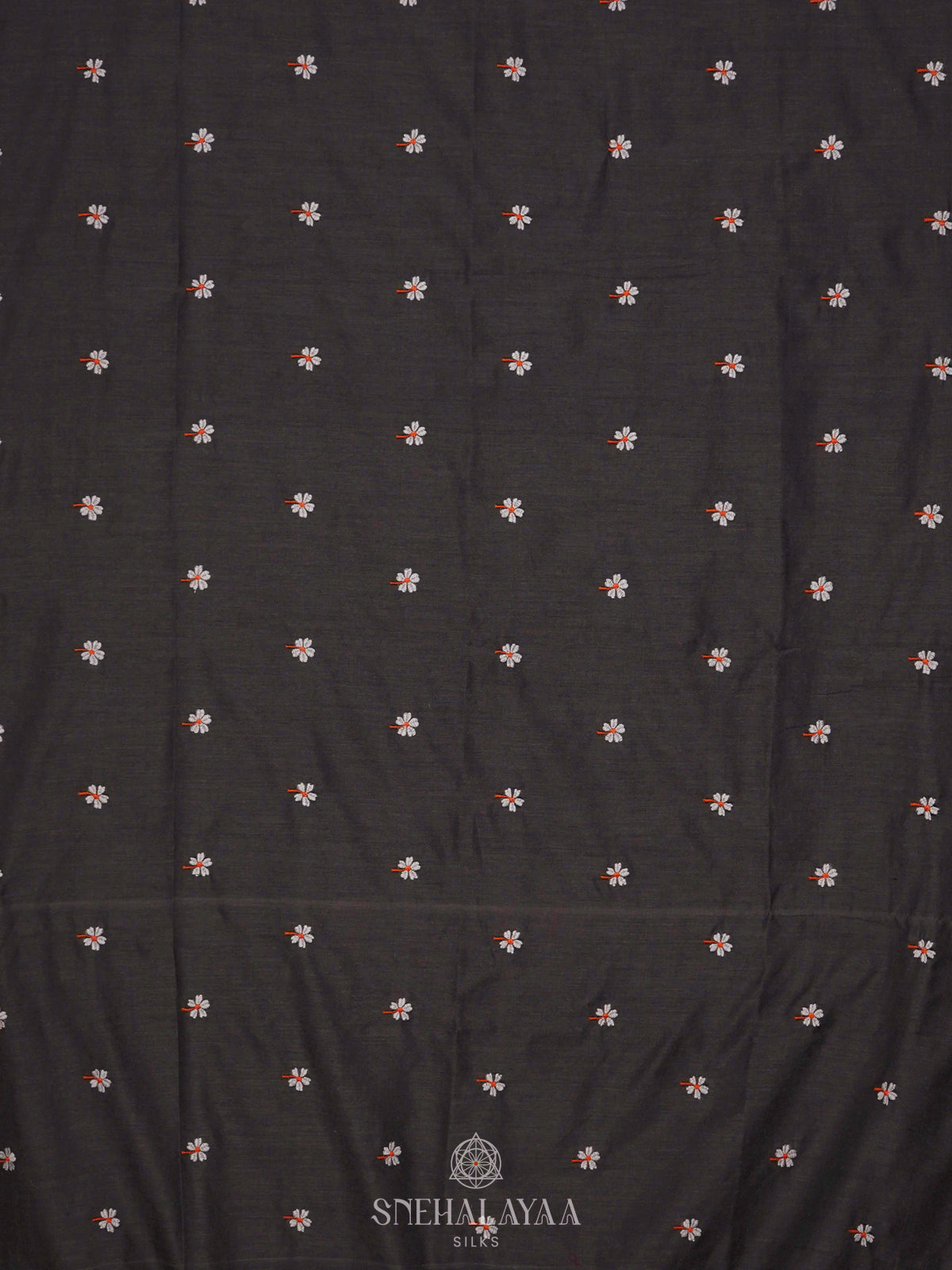Grey Mul Cotton Saree