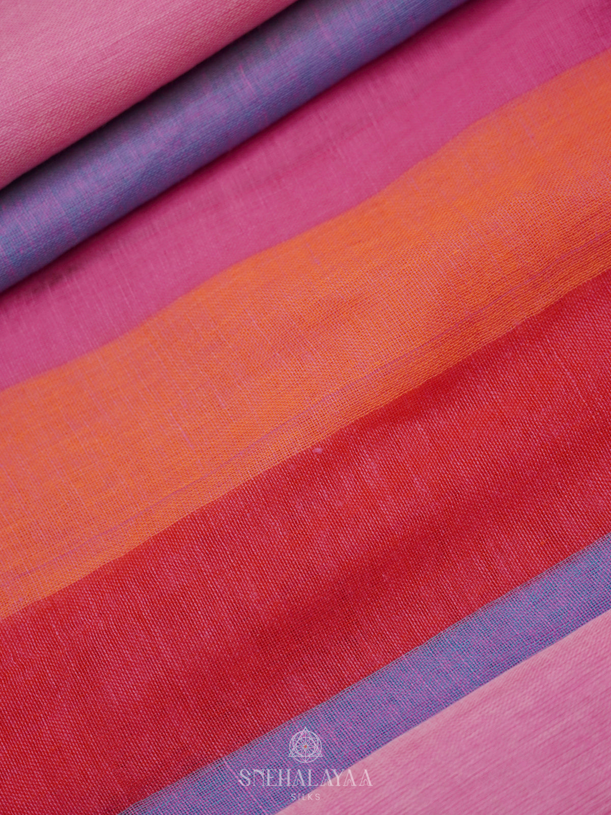 Multicolour Mul Cotton Saree