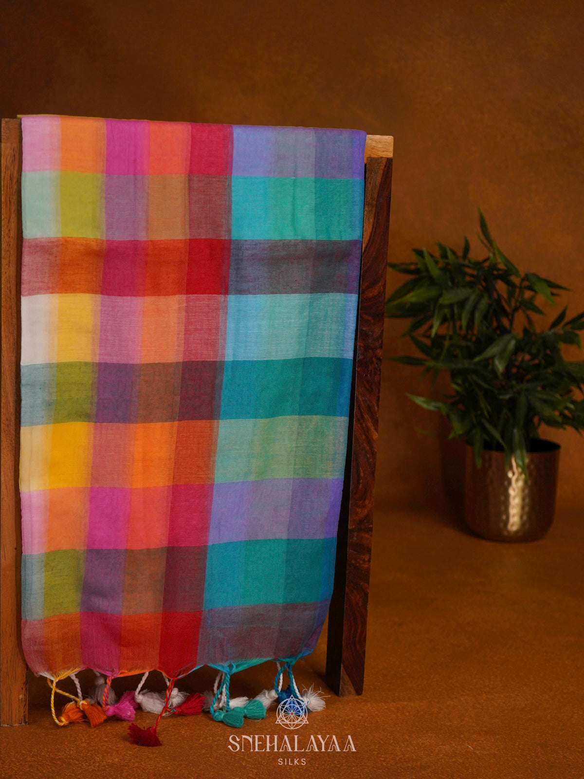 Multicolour Mul Cotton Saree