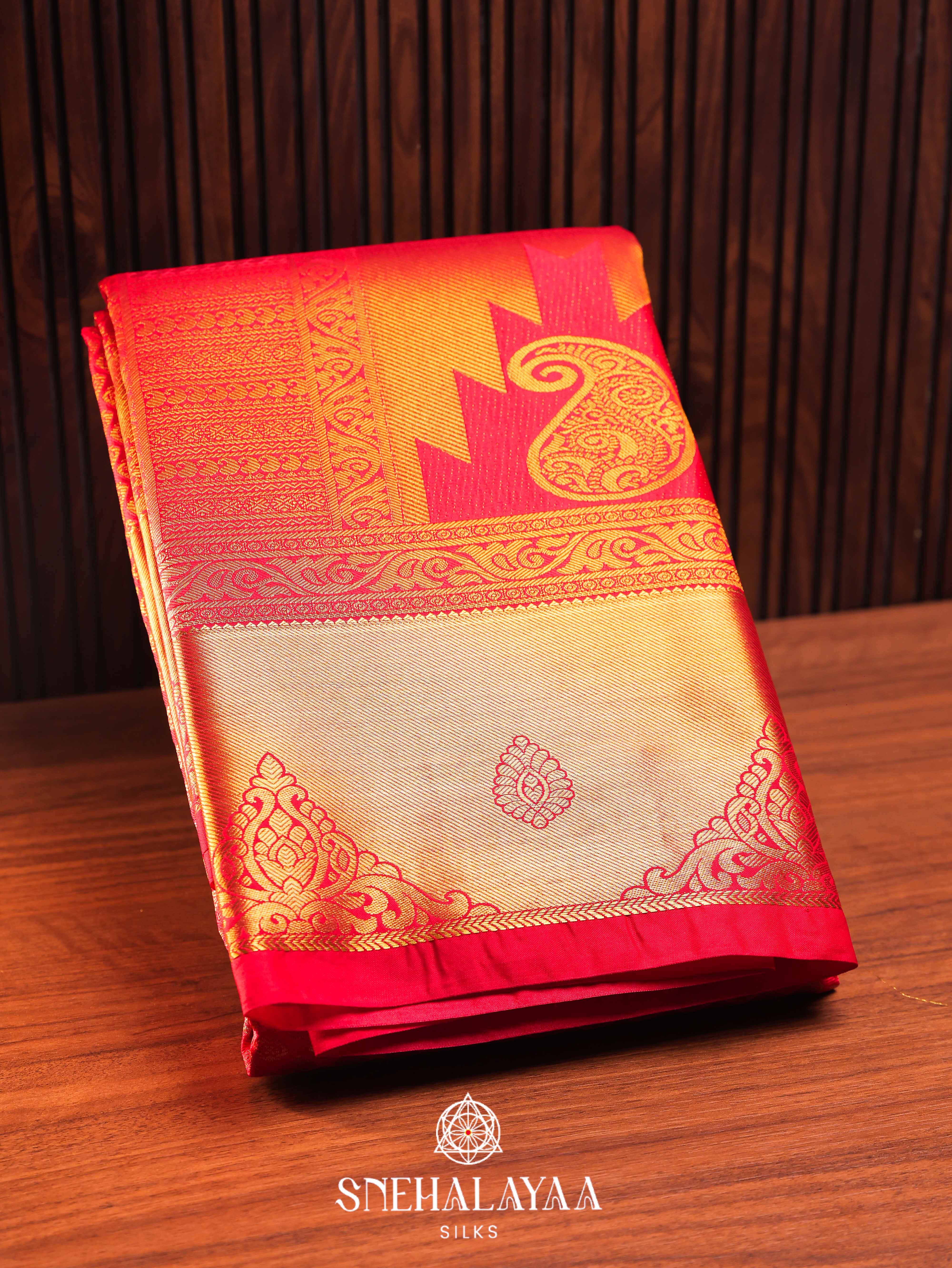 Red Art Silk Saree