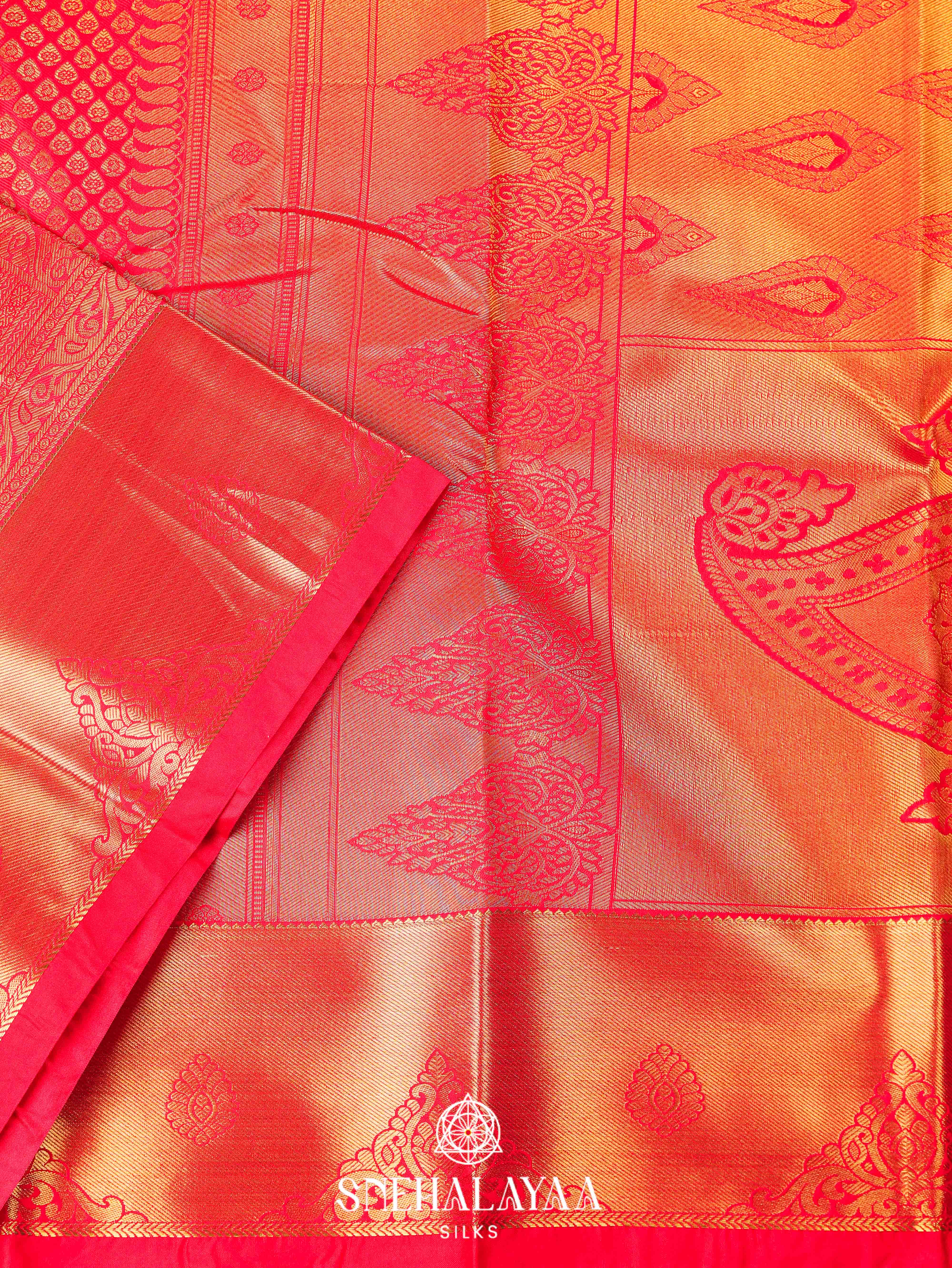 Red Art Silk Saree