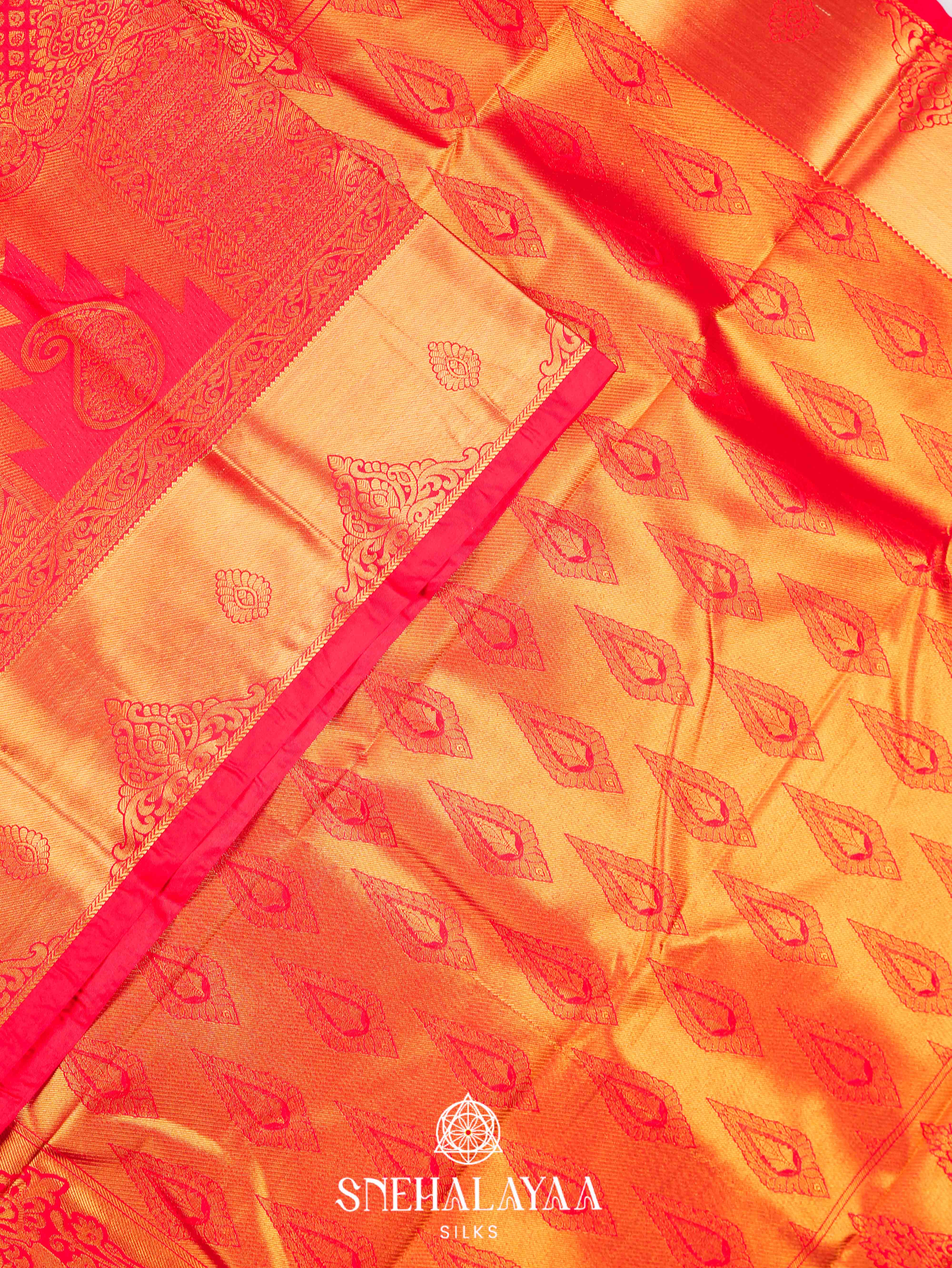 Red Art Silk Saree