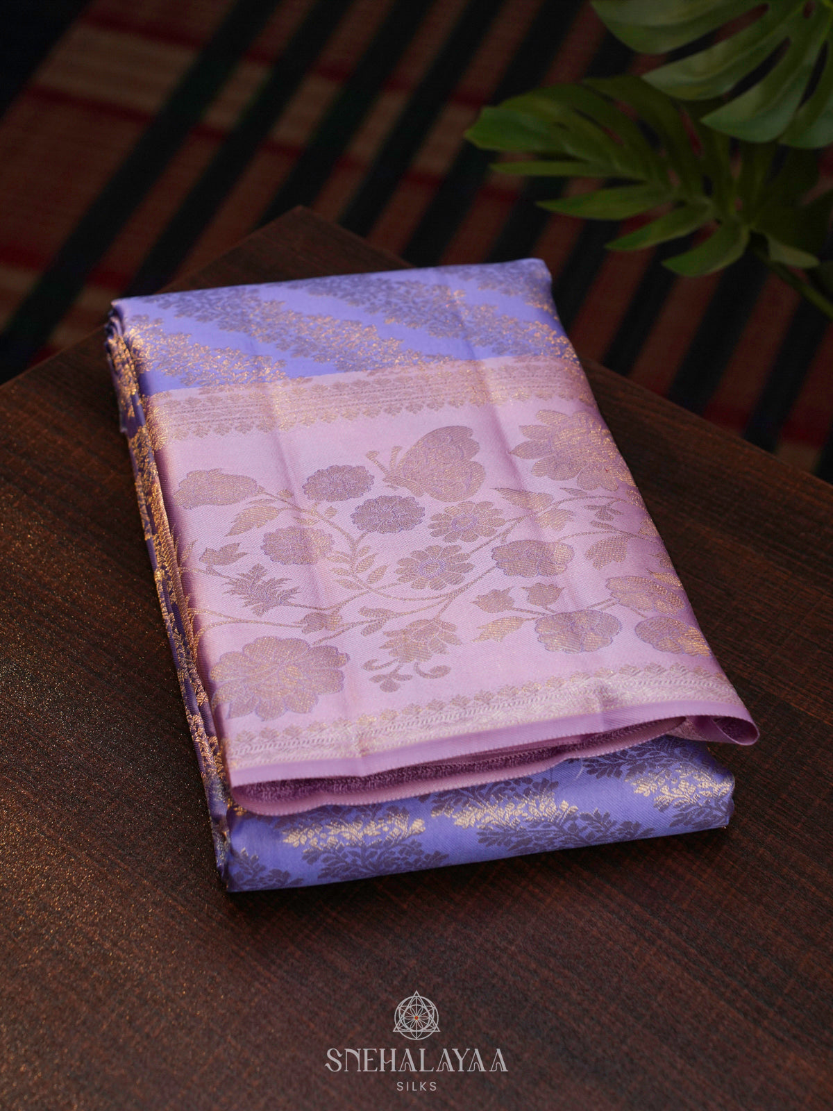 Lavender Kanjivaram Silk Saree