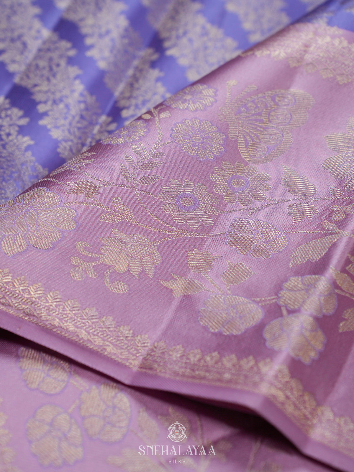 Lavender Kanjivaram Silk Saree