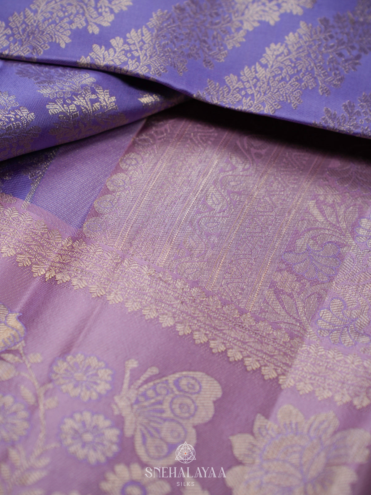 Lavender Kanjivaram Silk Saree