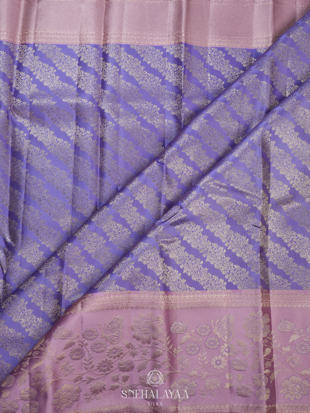 Lavender Kanjivaram Silk Saree