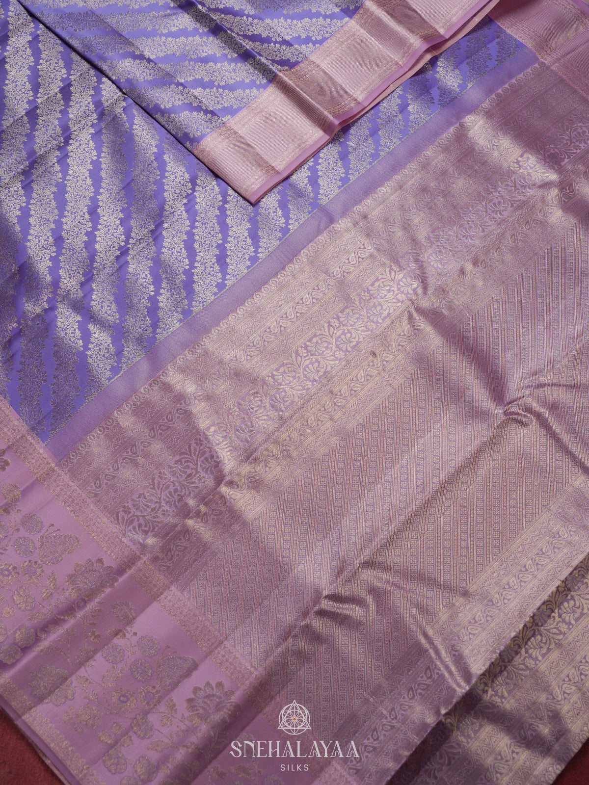 Lavender Kanjivaram Silk Saree