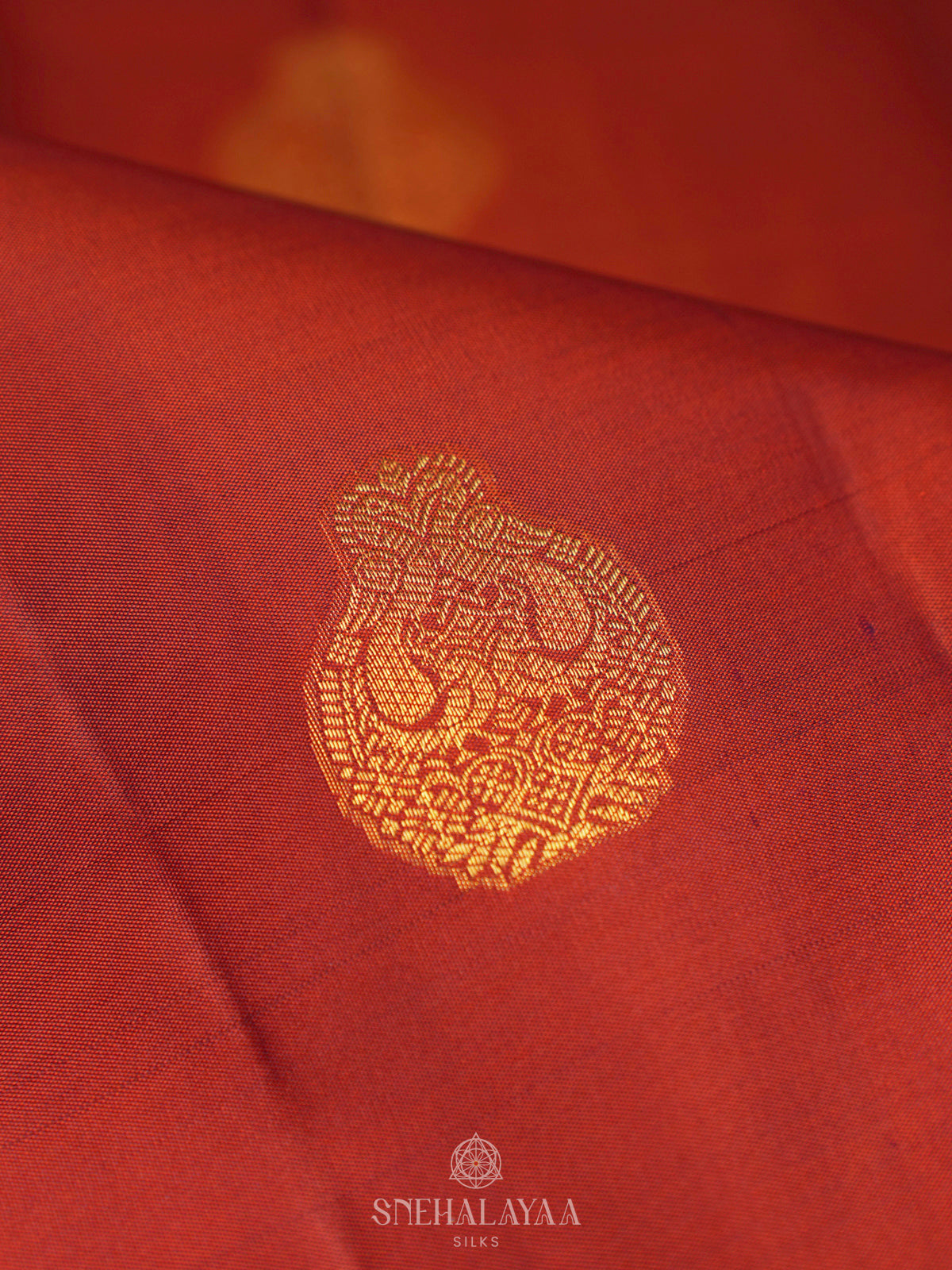 Orange Kanjivaram Silk Saree