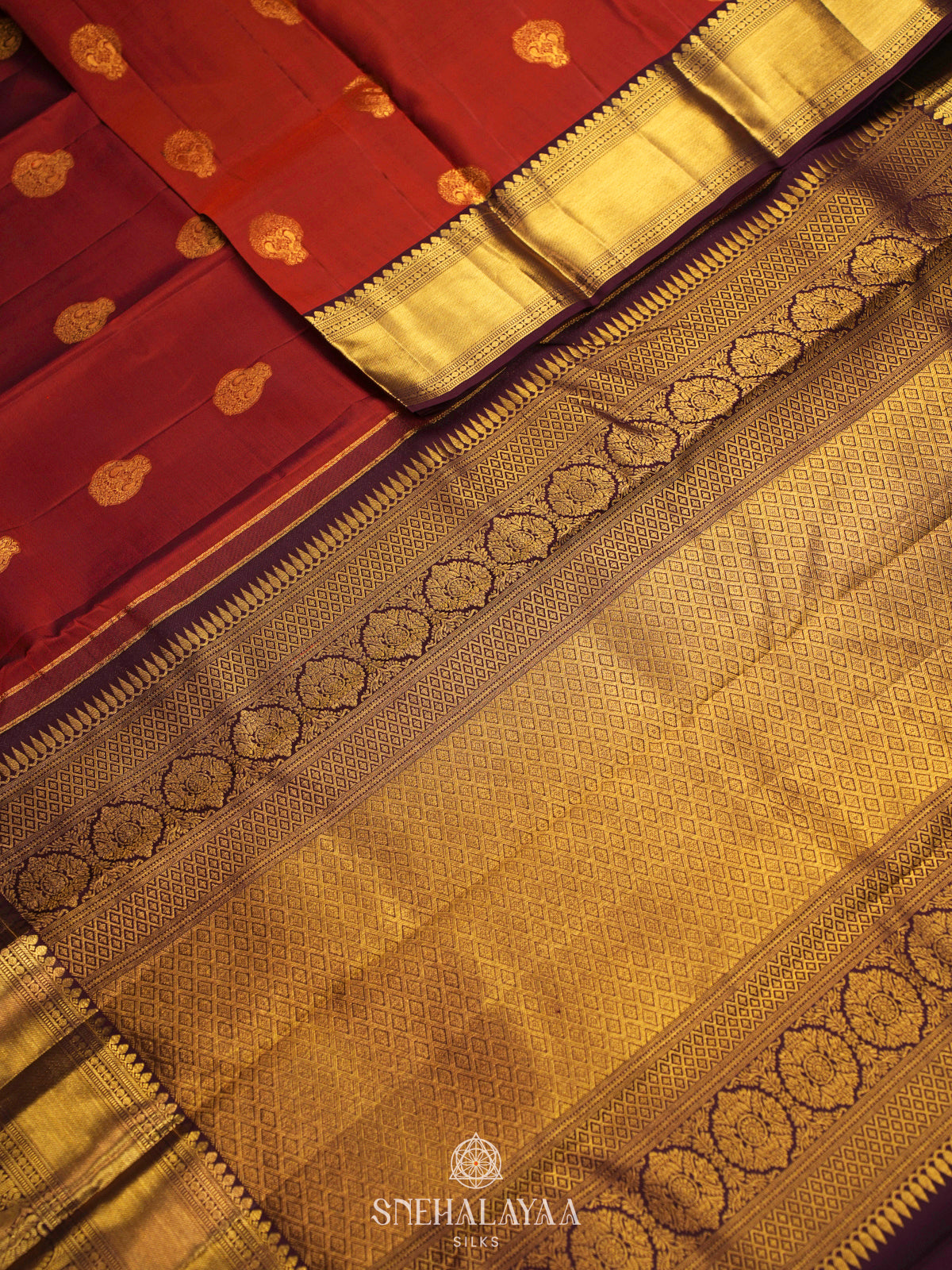 Orange Kanjivaram Silk Saree