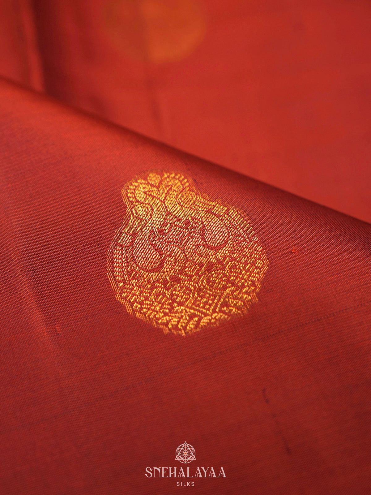 Orange Kanjivaram Silk Saree