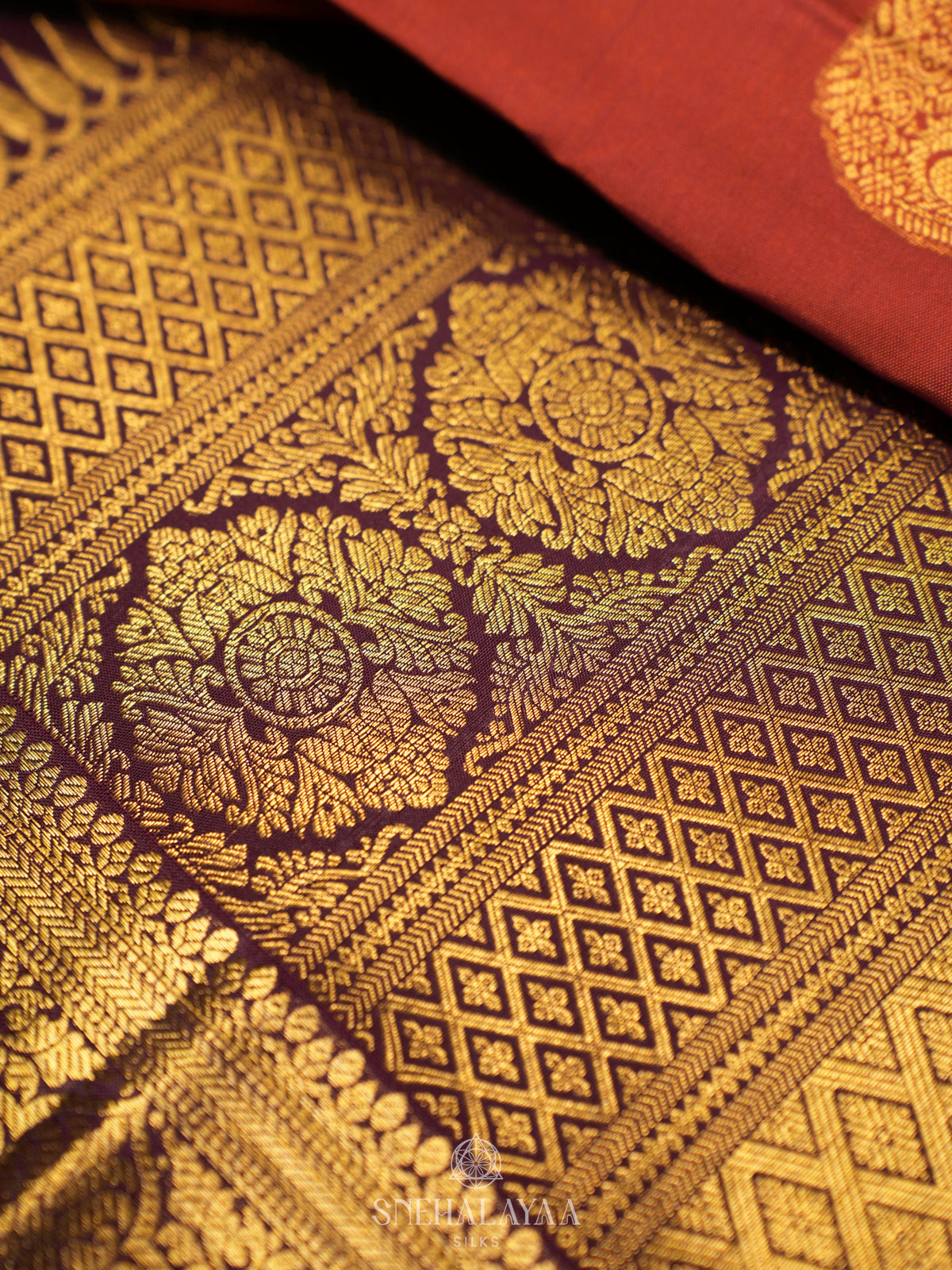 Orange Kanjivaram Silk Saree