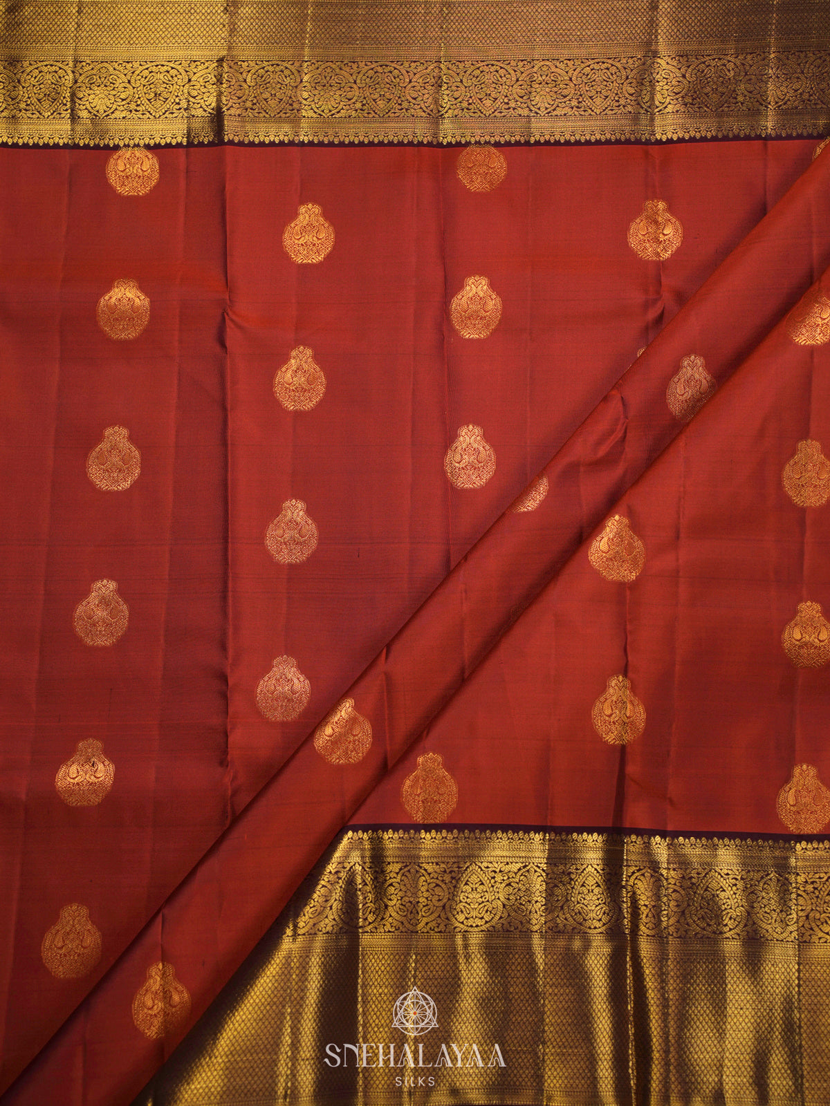 Orange Kanjivaram Silk Saree