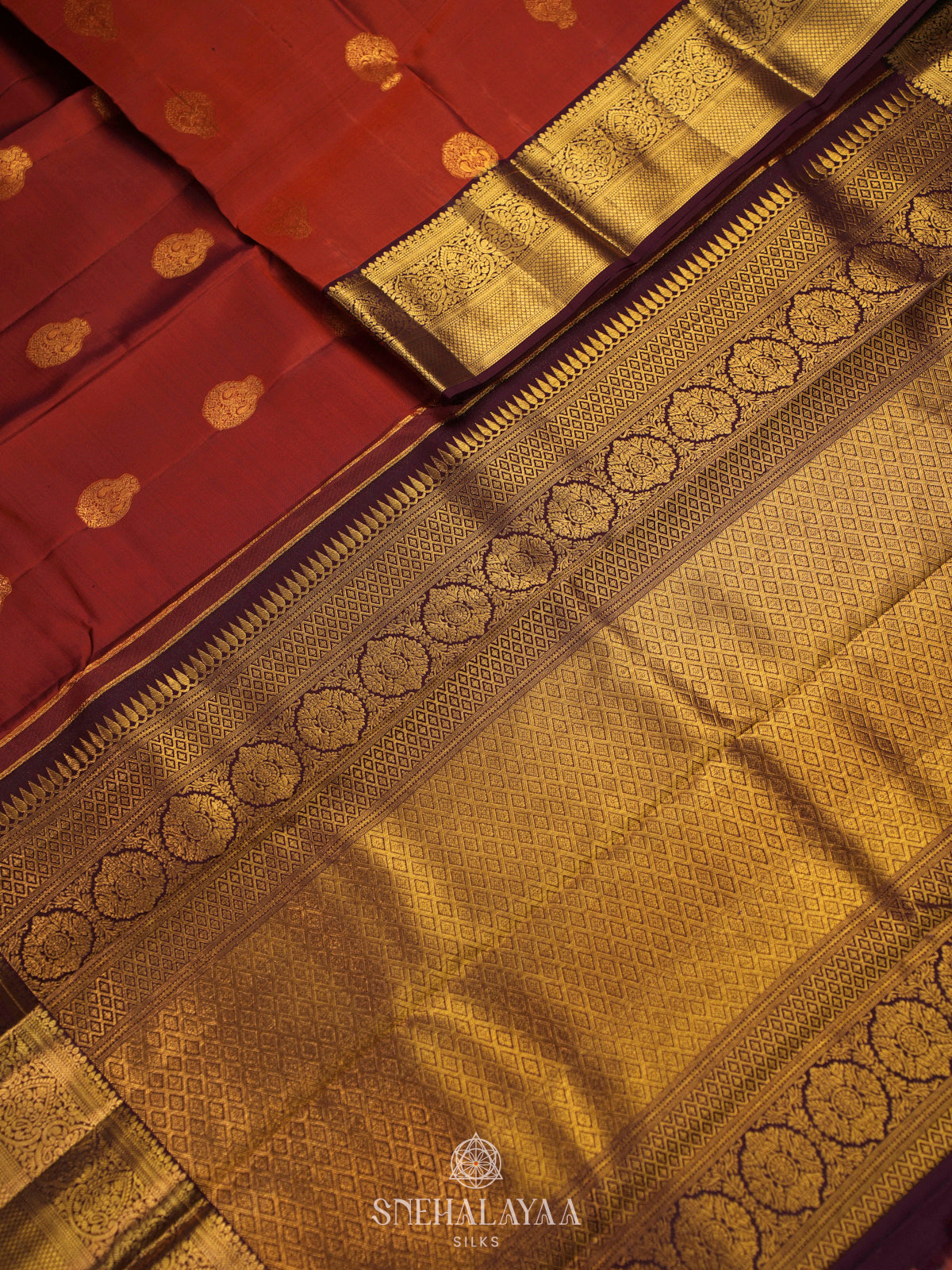 Orange Kanjivaram Silk Saree