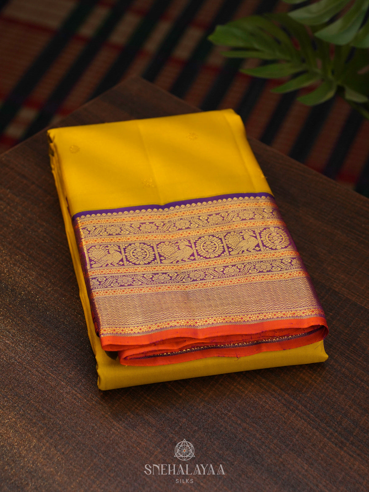 Yellow Kanjivaram Silk Saree