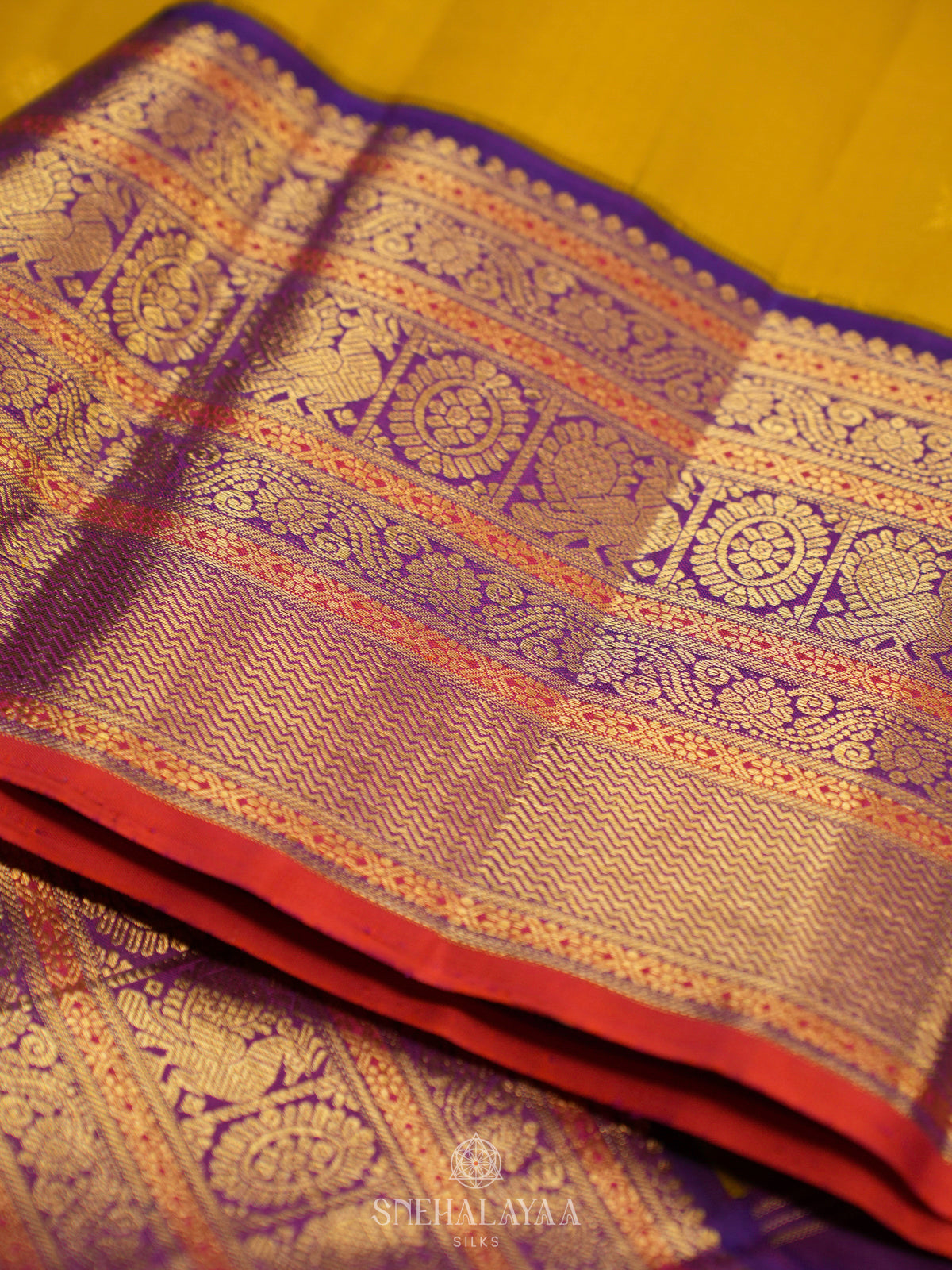 Yellow Kanjivaram Silk Saree