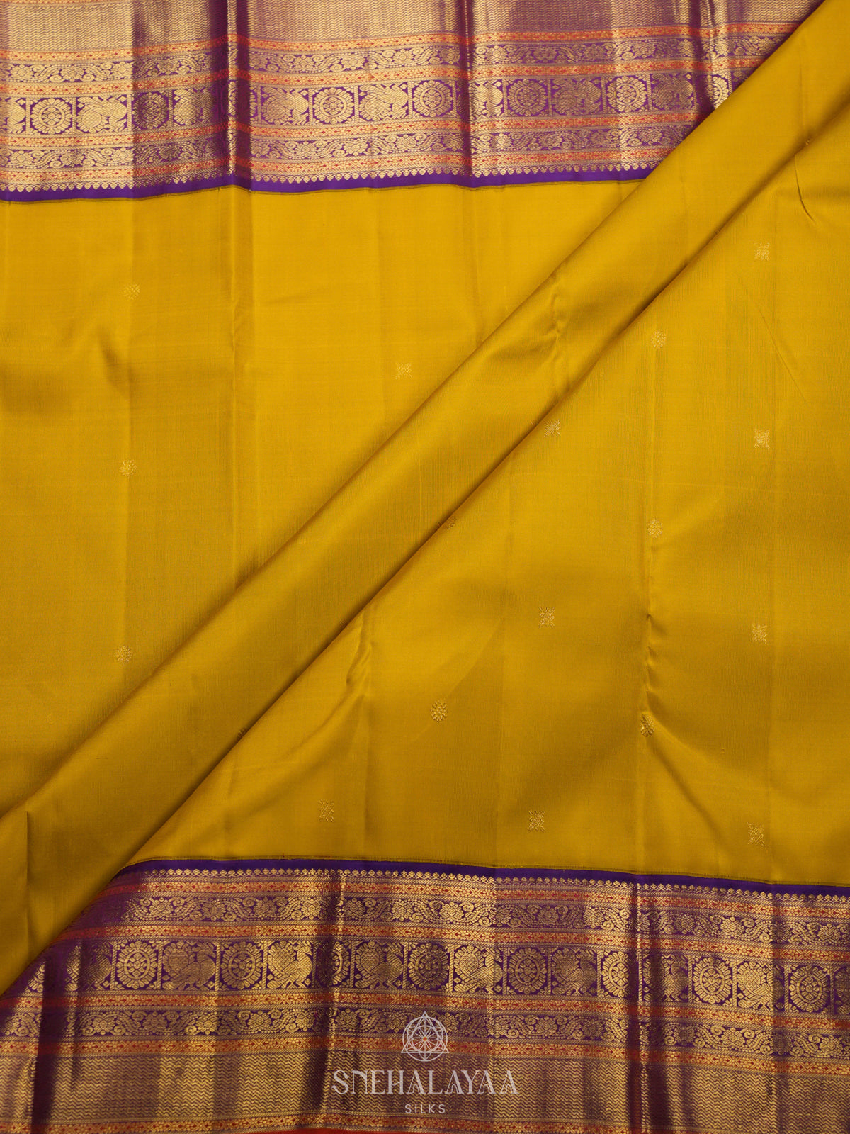 Yellow Kanjivaram Silk Saree