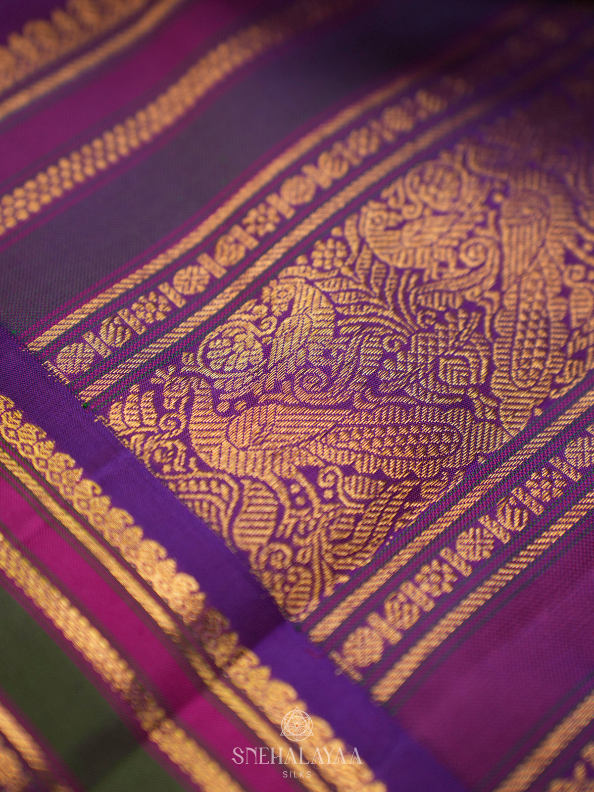 Cream Kanjivaram Silk Saree