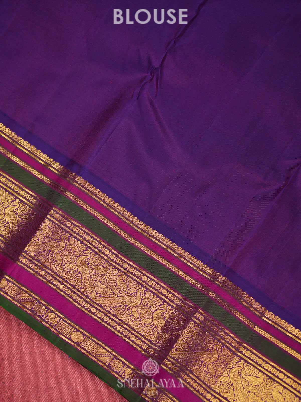 Cream Kanjivaram Silk Saree