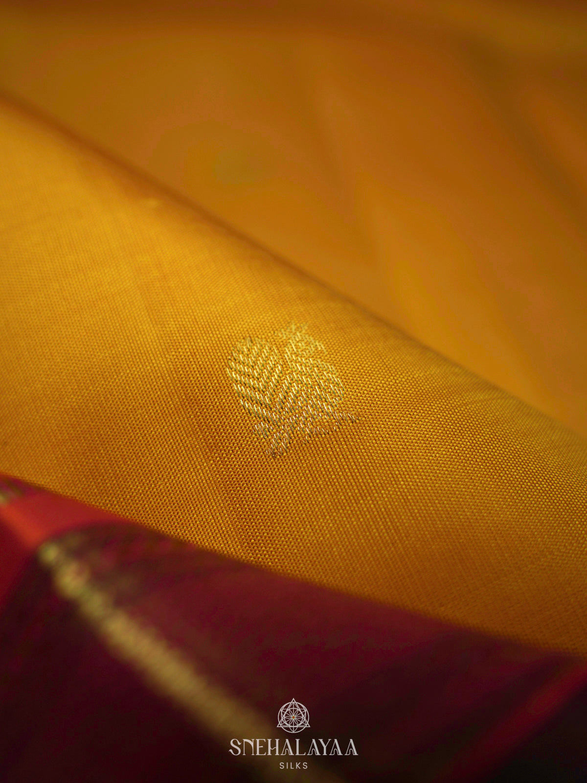 Mustard Yellow Kanjivaram Silk Saree