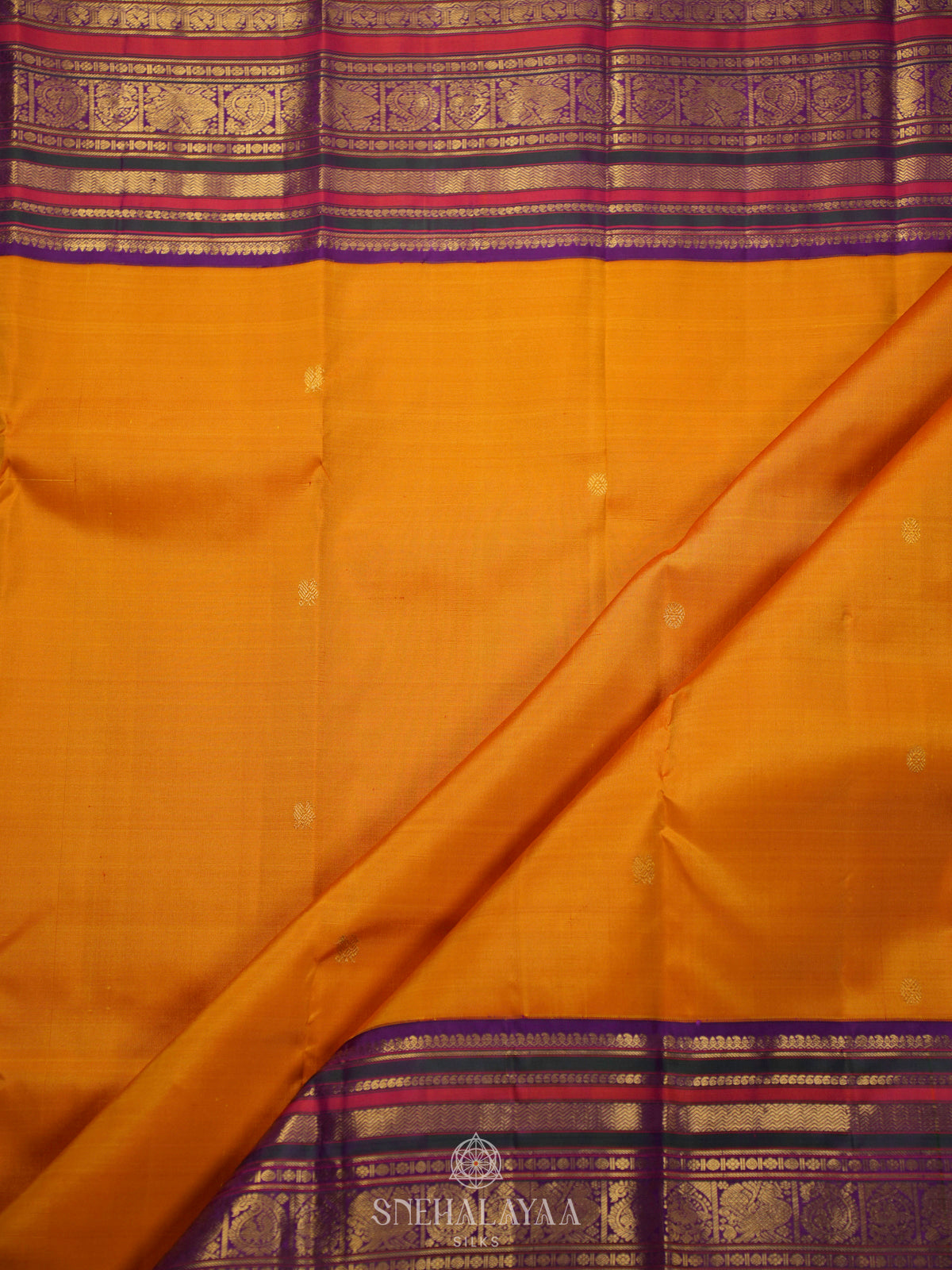 Orange Kanjivaram Silk Saree