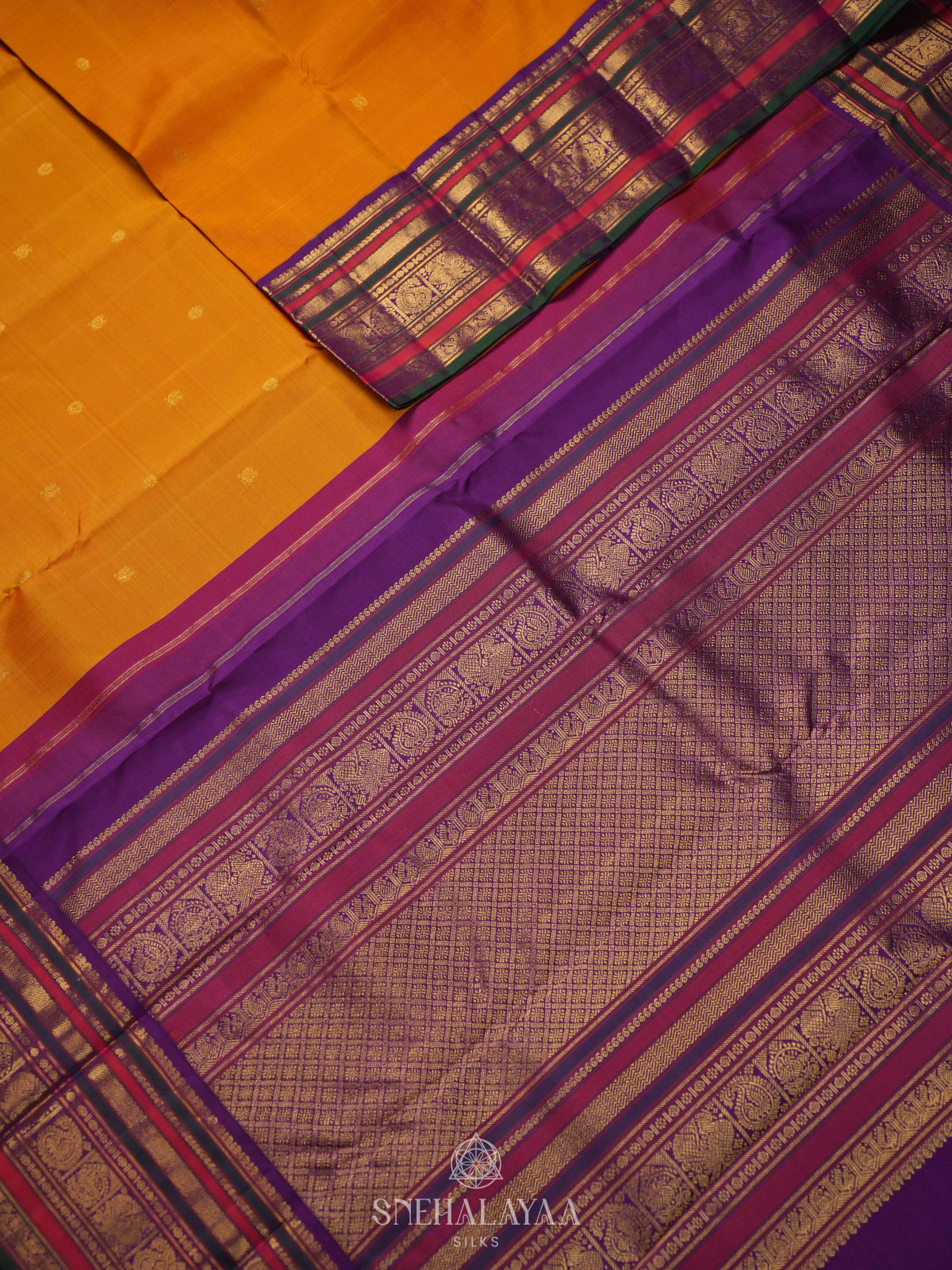 Orange Kanjivaram Silk Saree