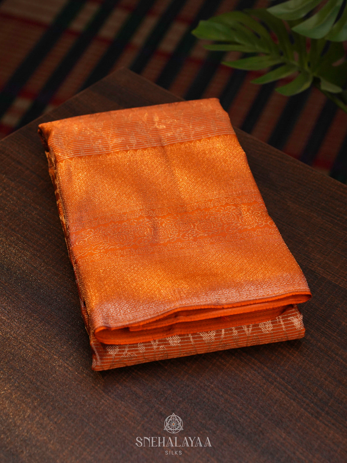 Orange Kanjivaram Silk Saree