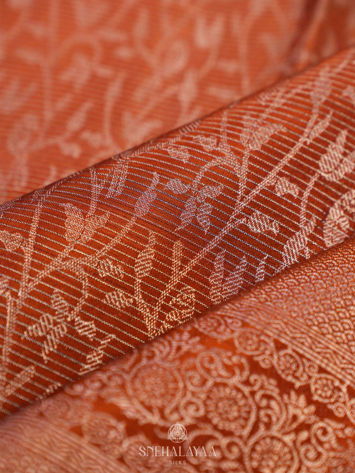 Orange Kanjivaram Silk Saree
