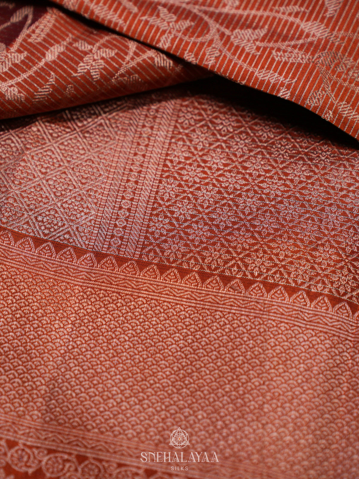 Orange Kanjivaram Silk Saree