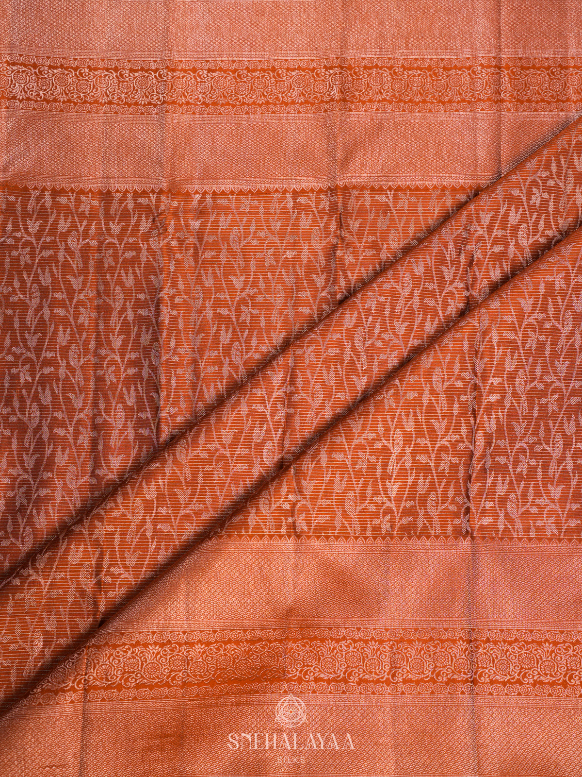 Orange Kanjivaram Silk Saree