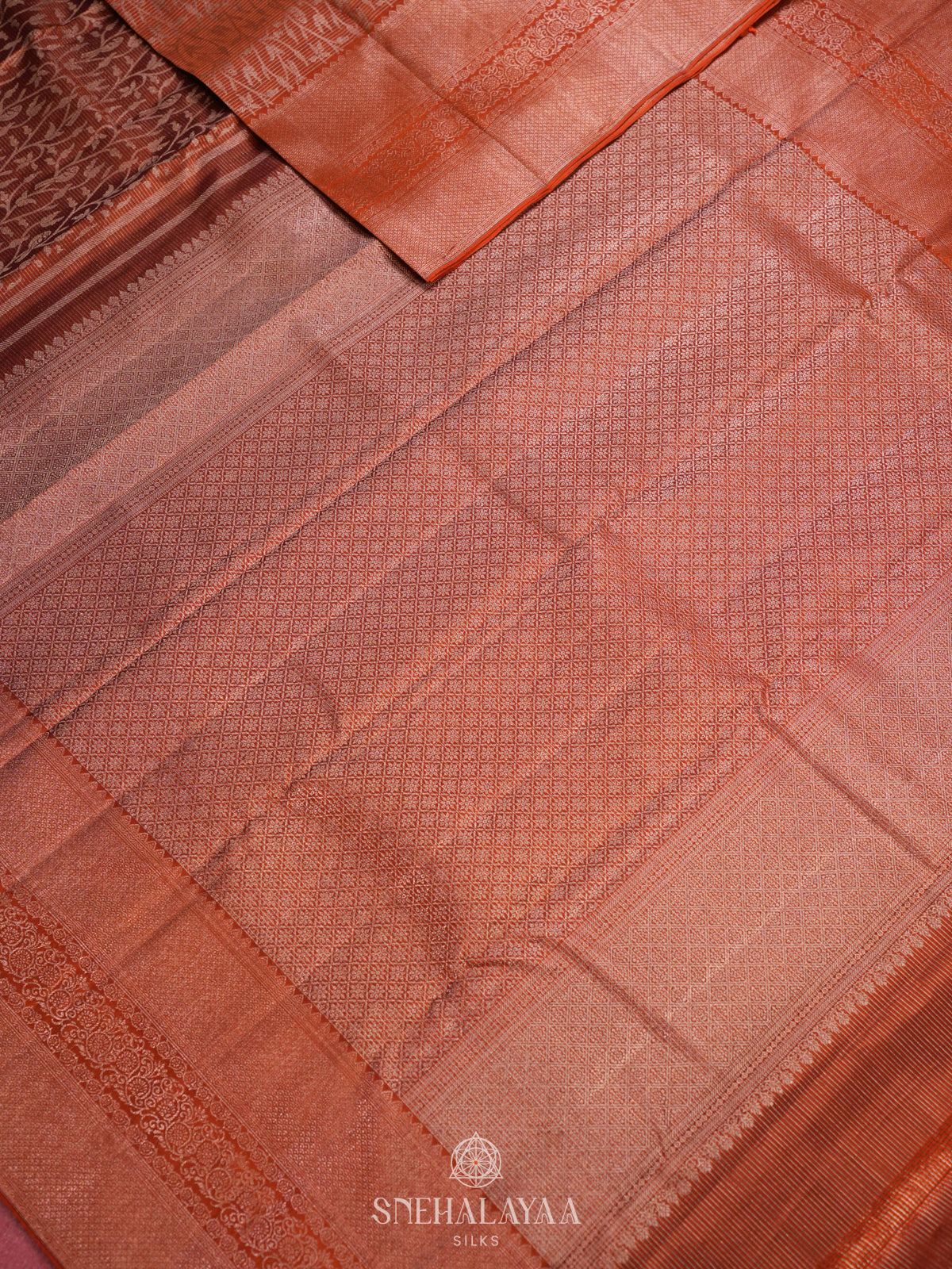 Orange Kanjivaram Silk Saree