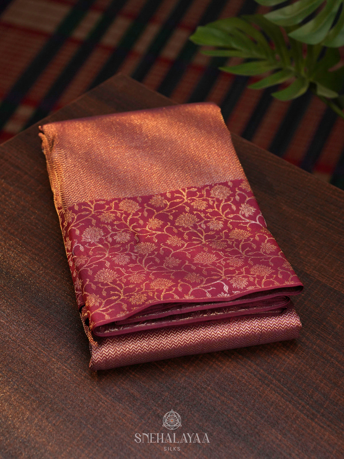 Rose Pink Kanjivaram Silk Saree