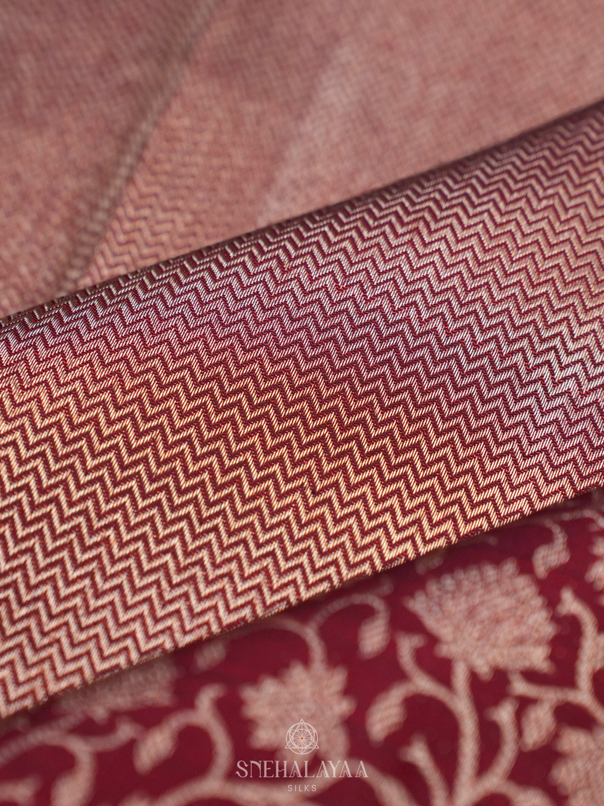 Rose Pink Kanjivaram Silk Saree