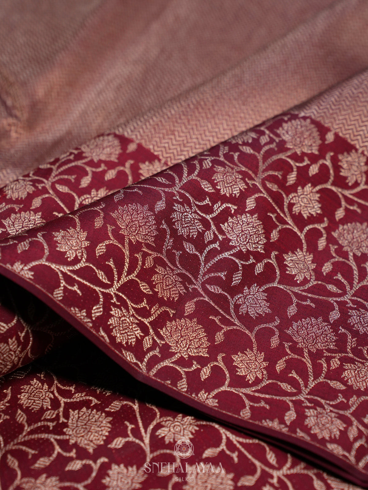 Rose Pink Kanjivaram Silk Saree