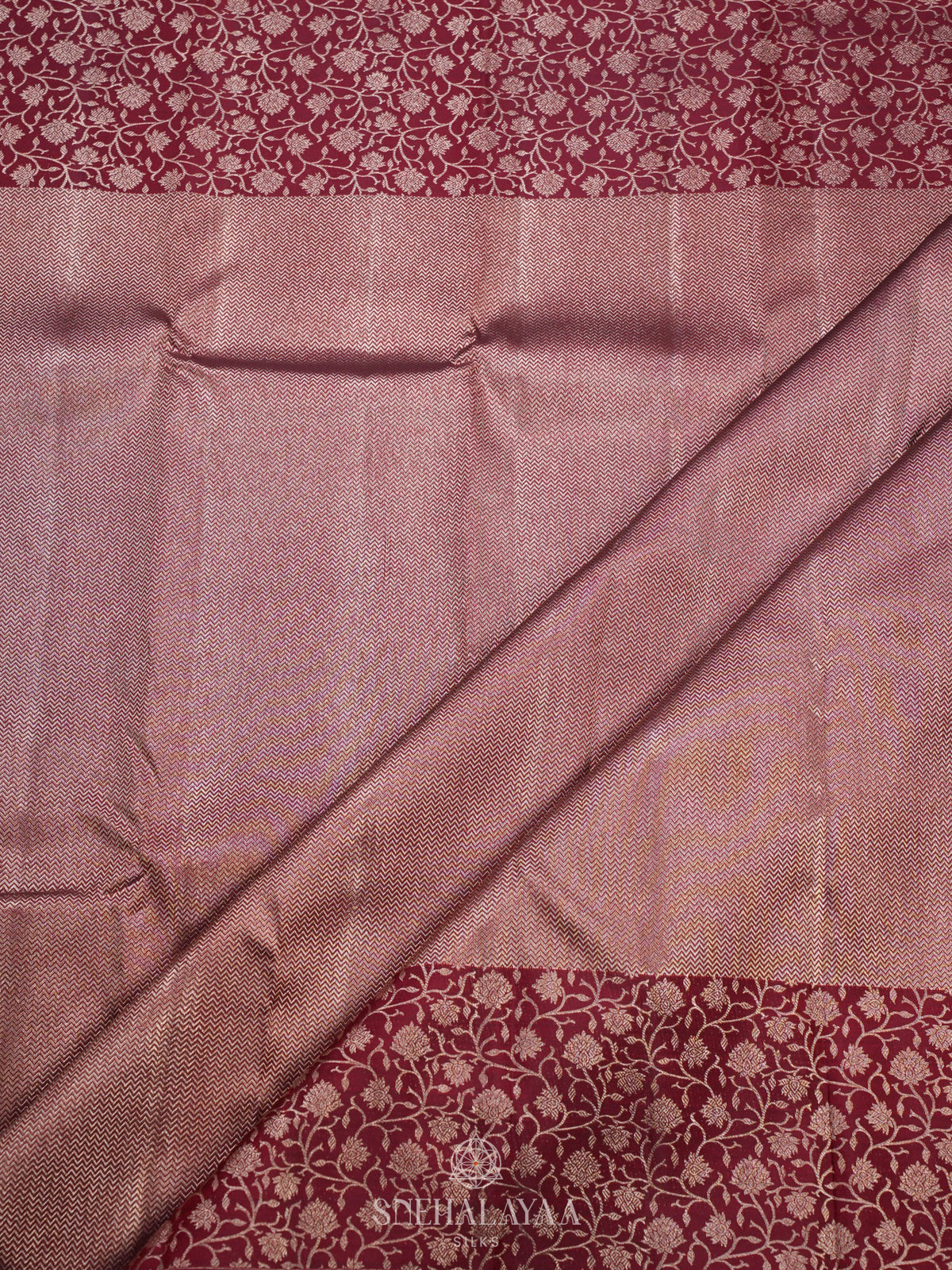 Rose Pink Kanjivaram Silk Saree