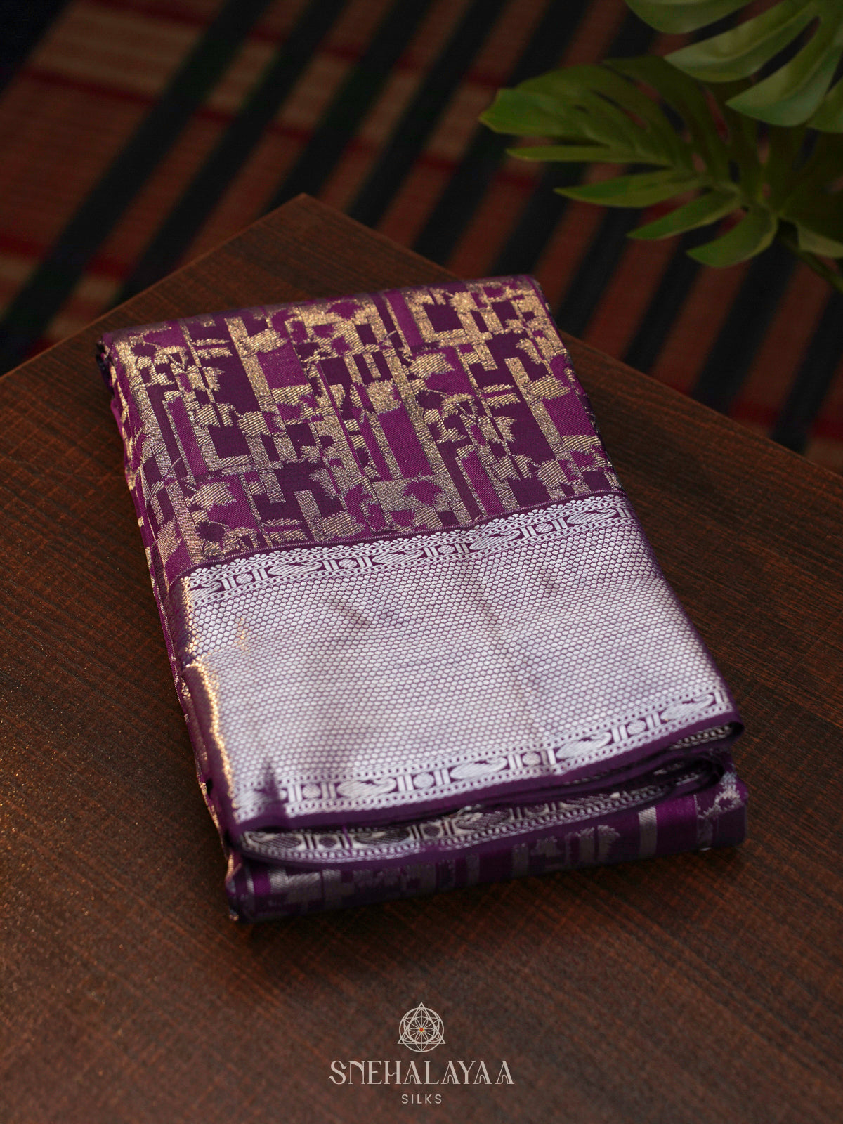 Purple Kanjivaram Silk Saree