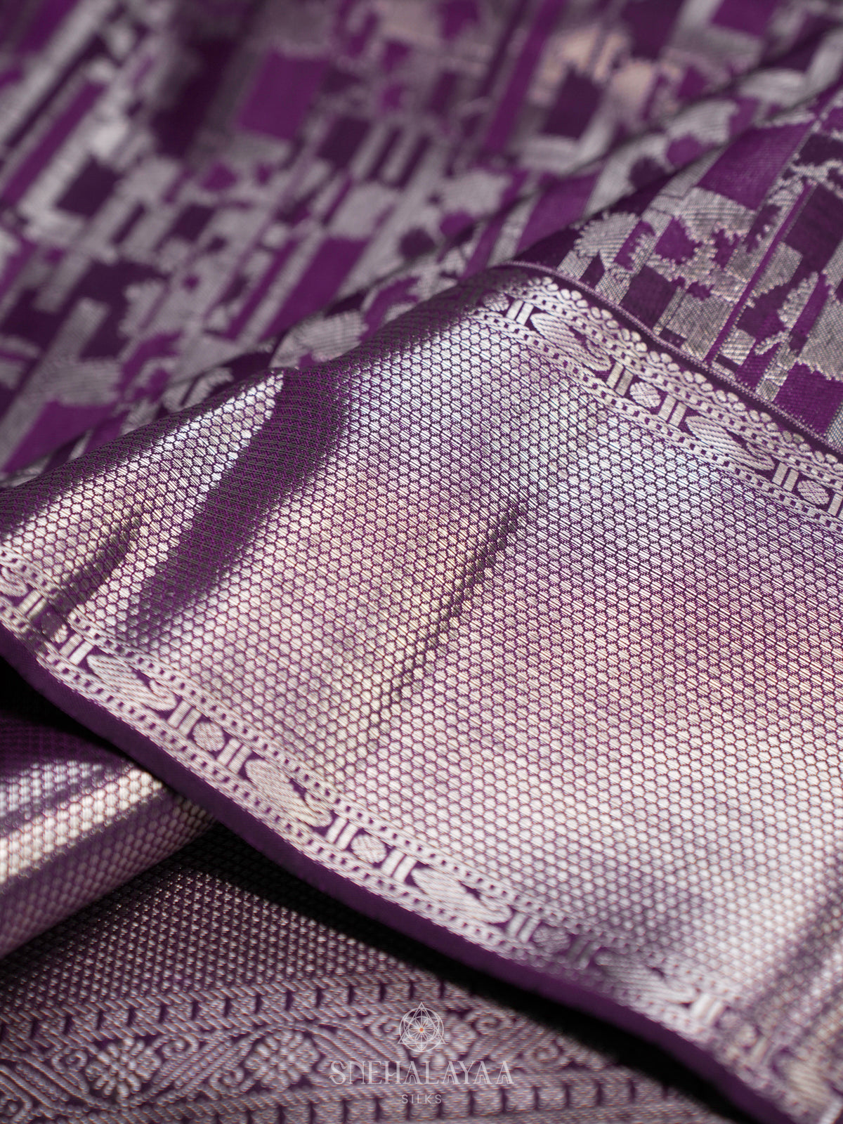 Purple Kanjivaram Silk Saree