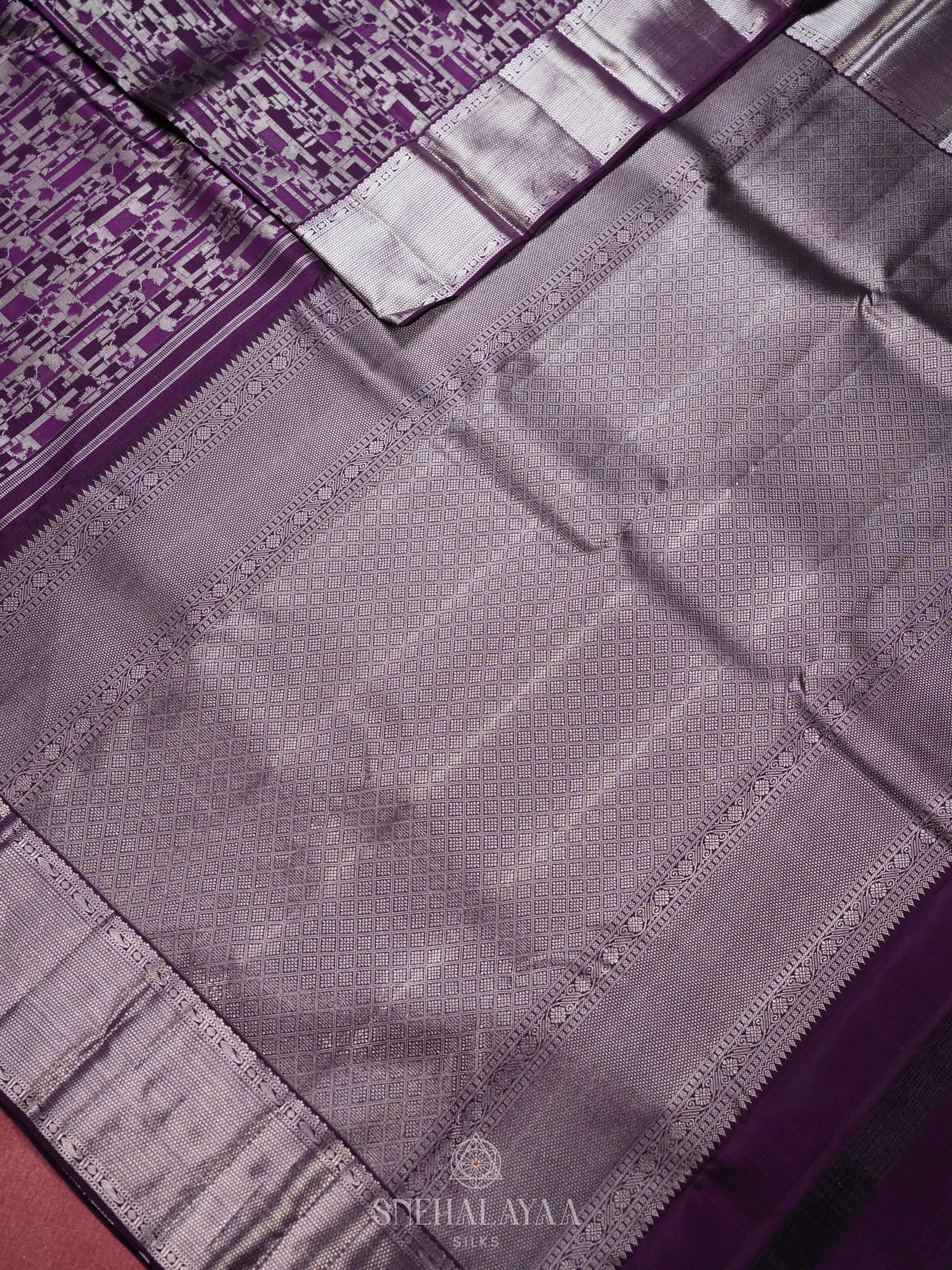 Purple Kanjivaram Silk Saree