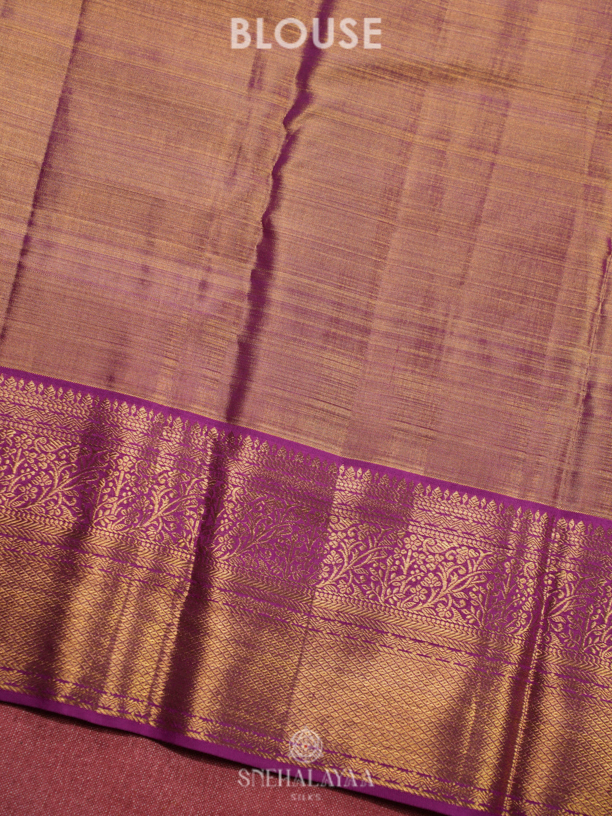 Golden Kanjivaram Silk Saree