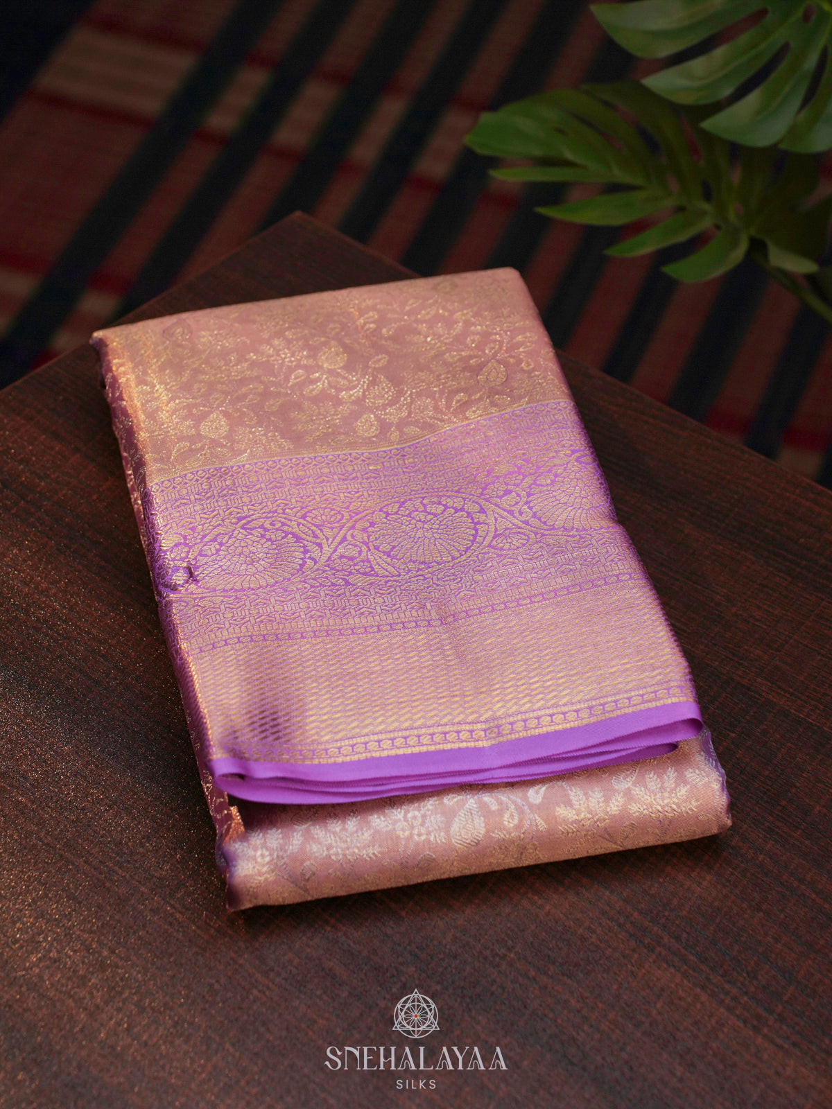 Mauve Pink Kanjivaram Silk Saree