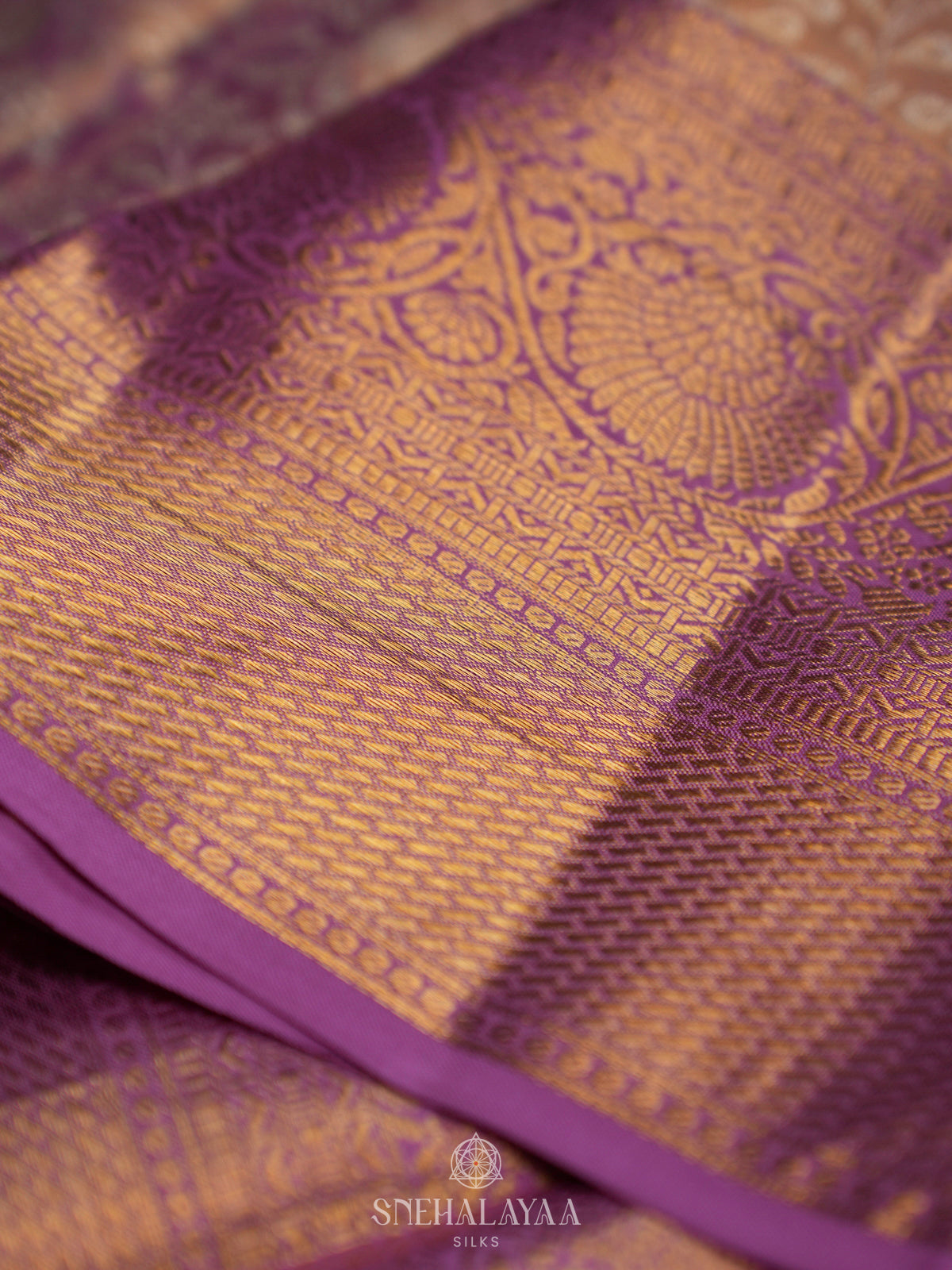 Mauve Pink Kanjivaram Silk Saree