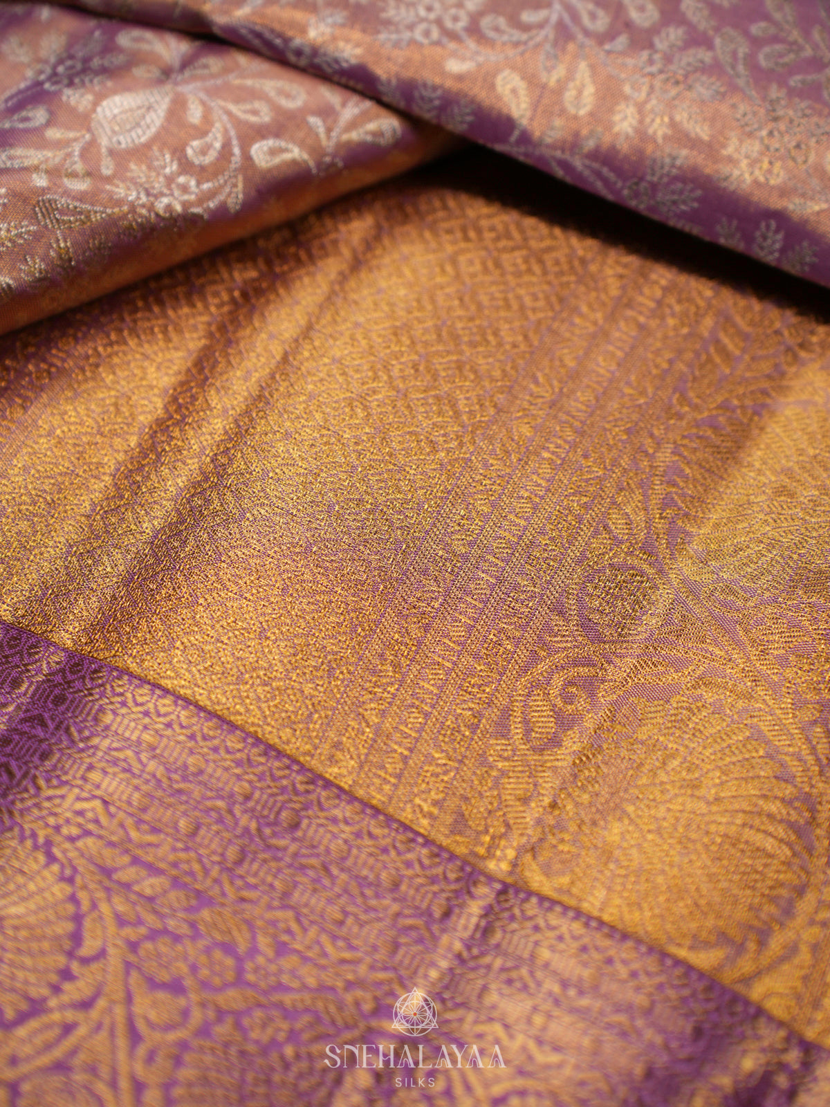 Mauve Pink Kanjivaram Silk Saree
