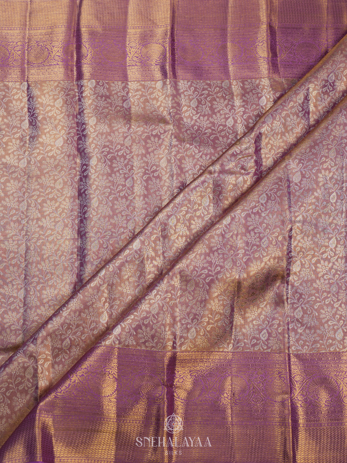 Mauve Pink Kanjivaram Silk Saree