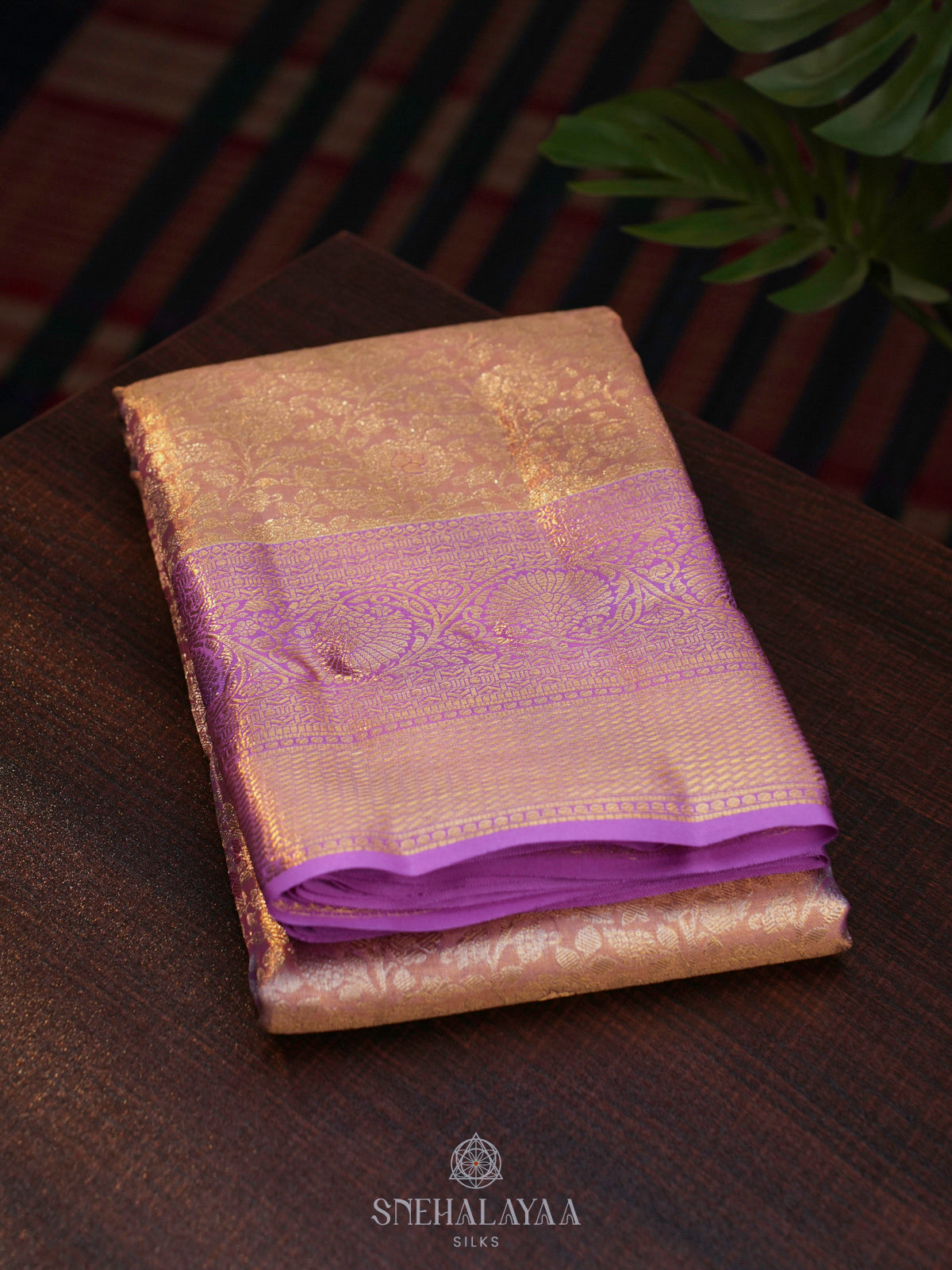 Mauve Pink Kanjivaram Silk Saree