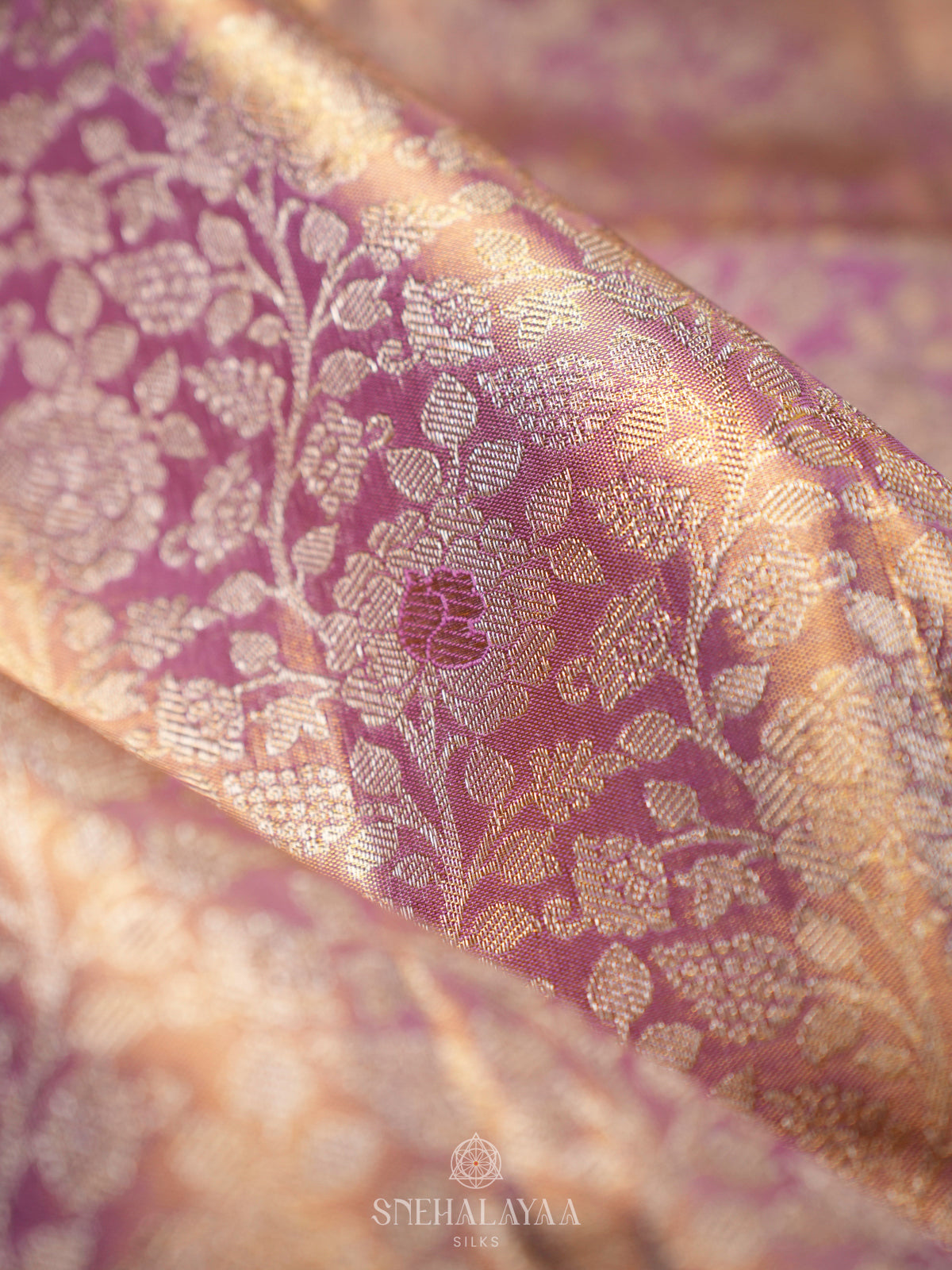 Mauve Pink Kanjivaram Silk Saree