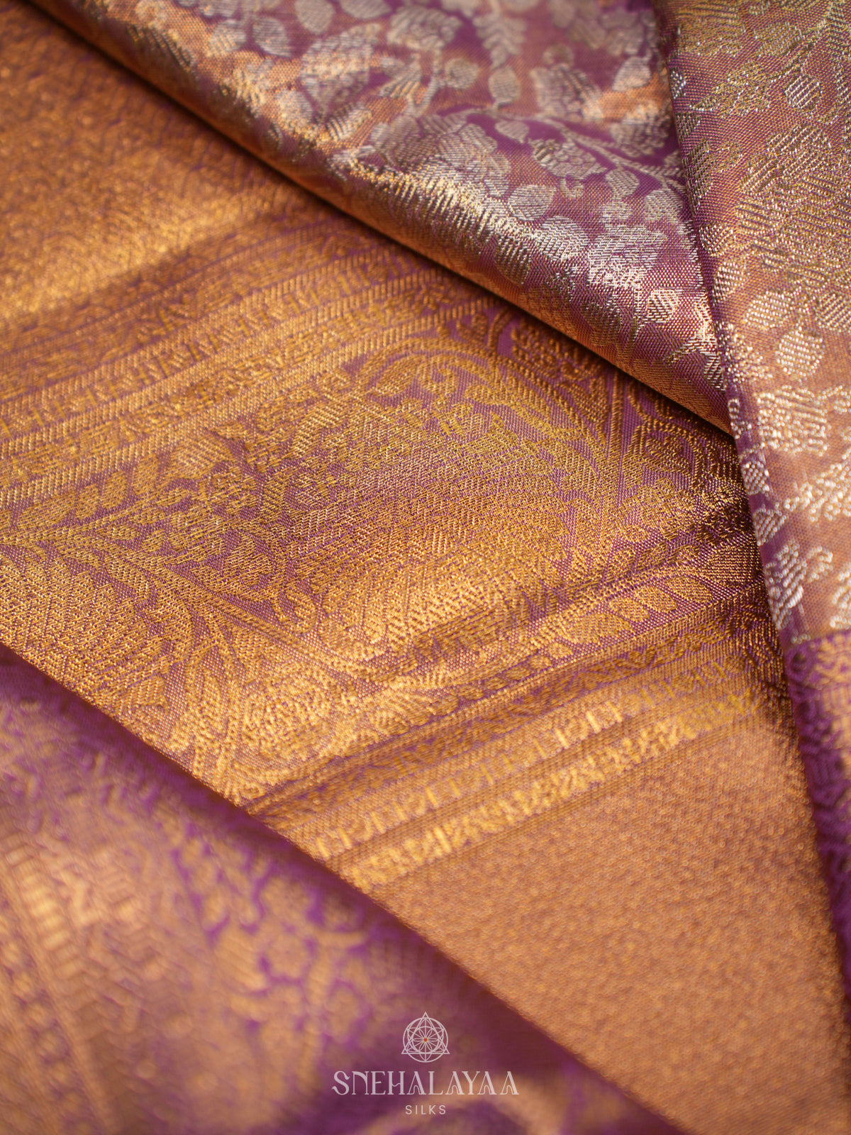 Mauve Pink Kanjivaram Silk Saree